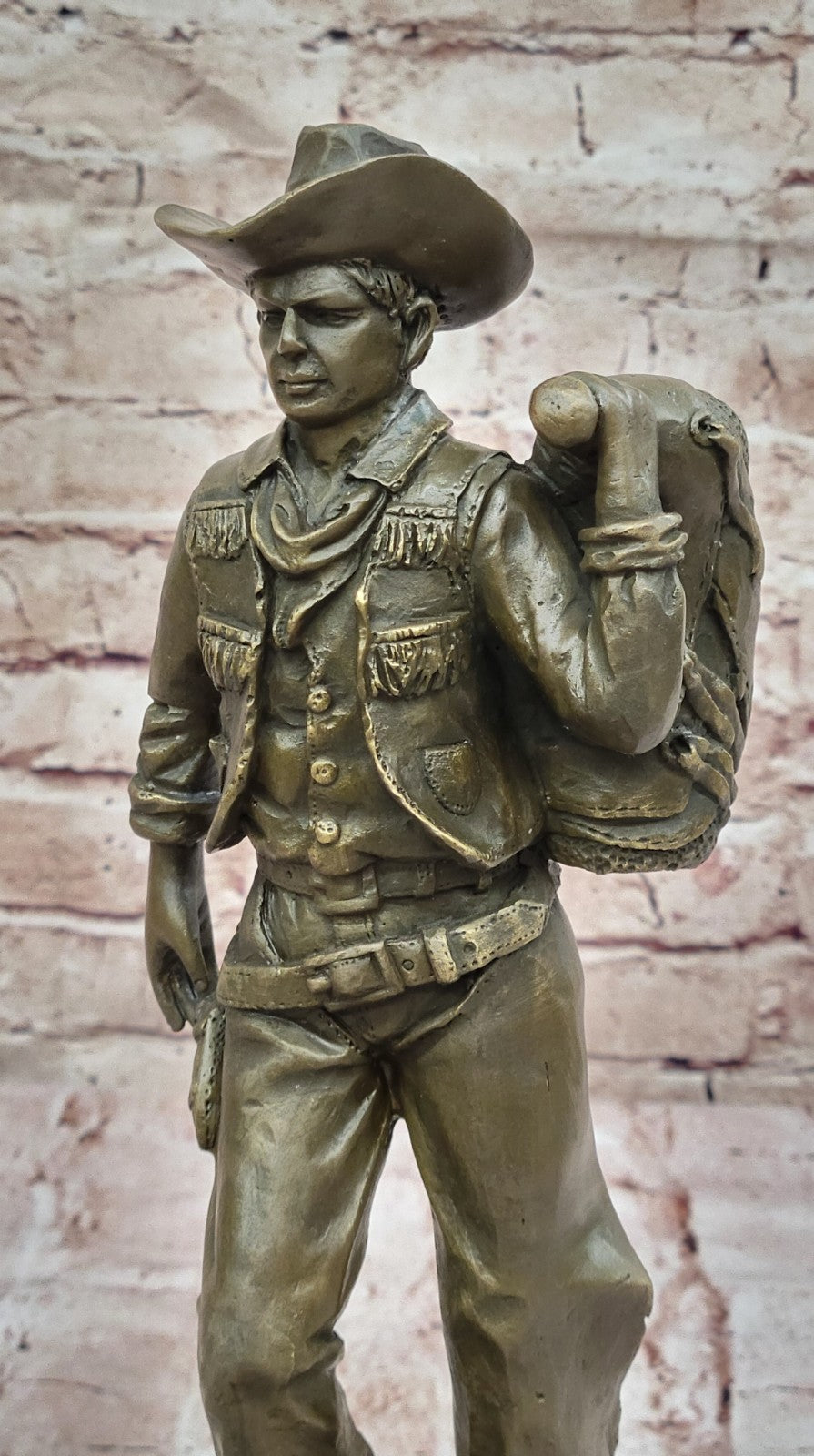 Handcrafted bronze sculpture SALE Base Marble Original Milo By Cowboy Classic