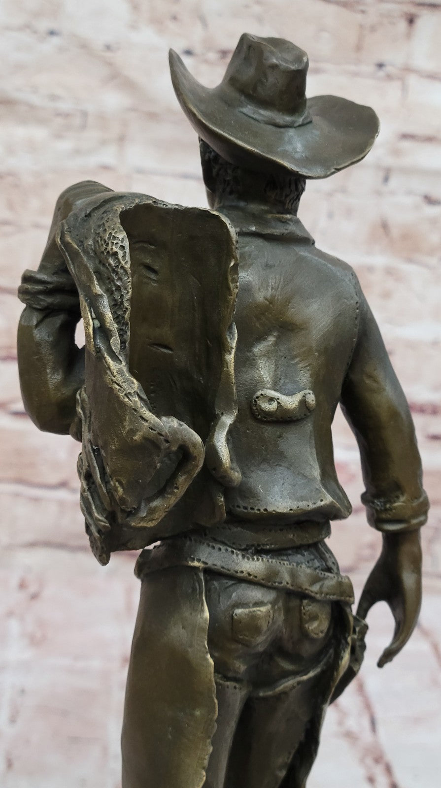 Handcrafted bronze sculpture SALE Base Marble Original Milo By Cowboy Classic