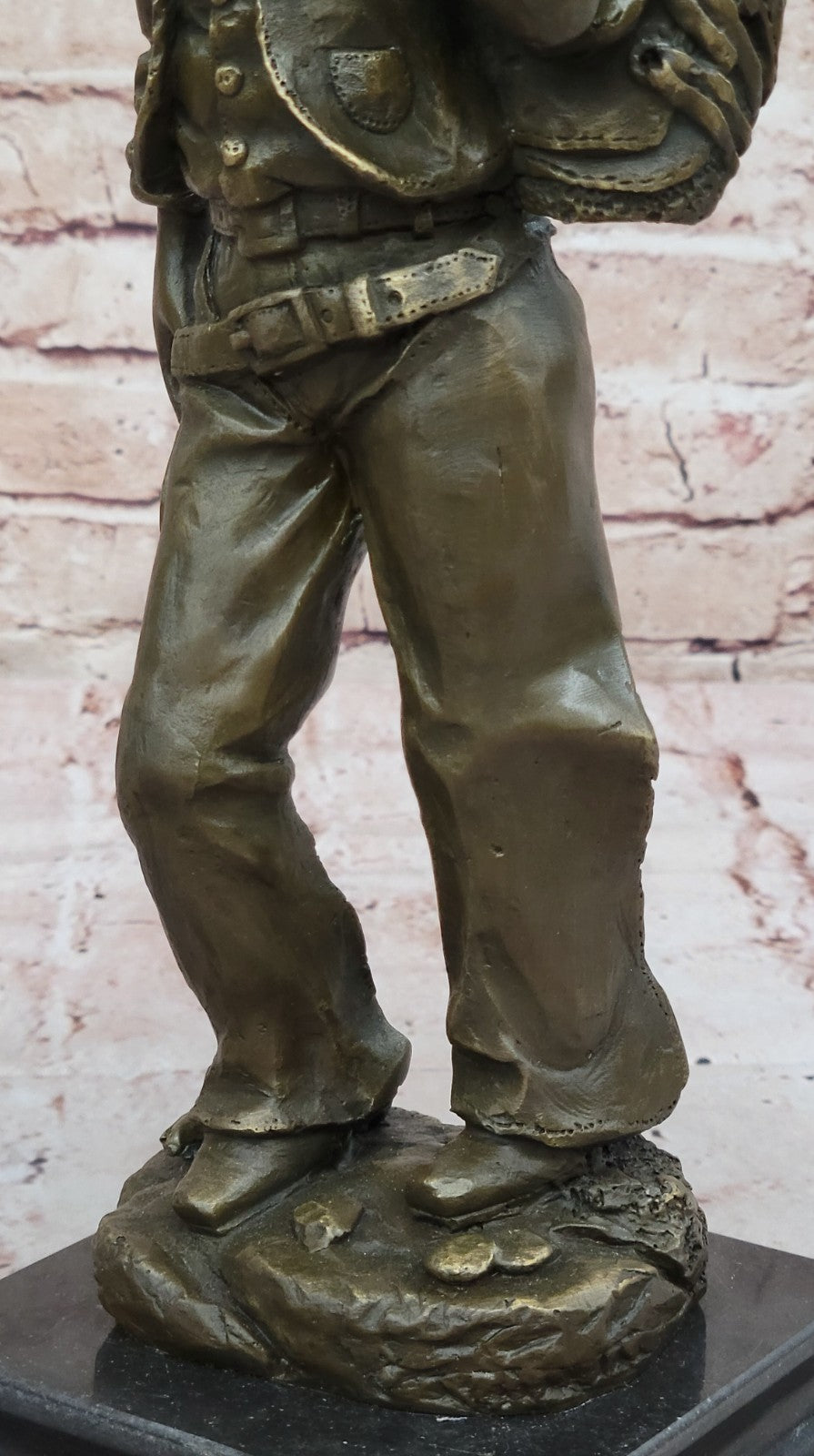 Handcrafted bronze sculpture SALE Base Marble Original Milo By Cowboy Classic