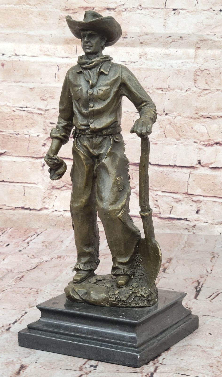 Cowboy Cast Hot Art Western American Signed Bronze Sculpture Statue Deal Figure