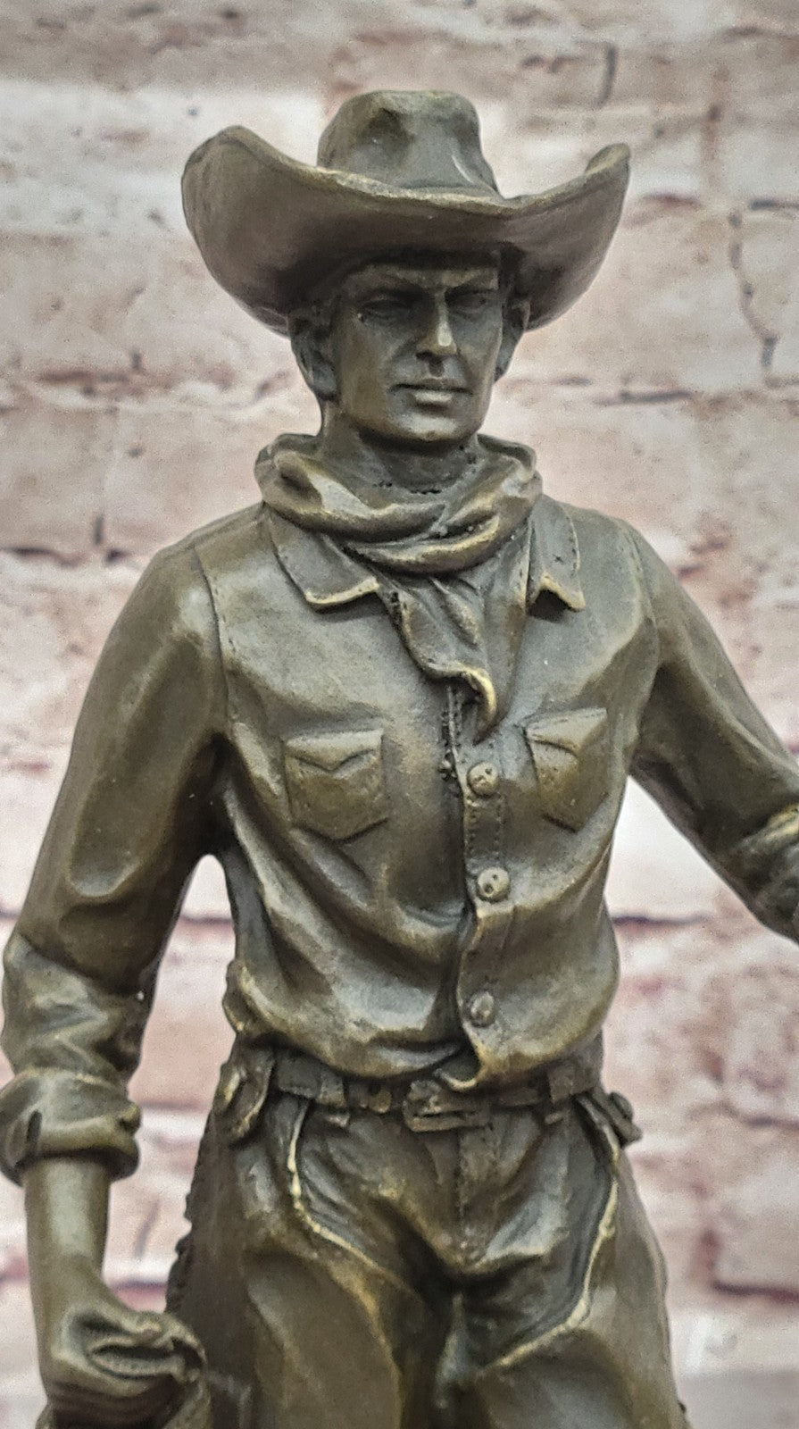 Cowboy Cast Hot Art Western American Signed Bronze Sculpture Statue Deal Figure