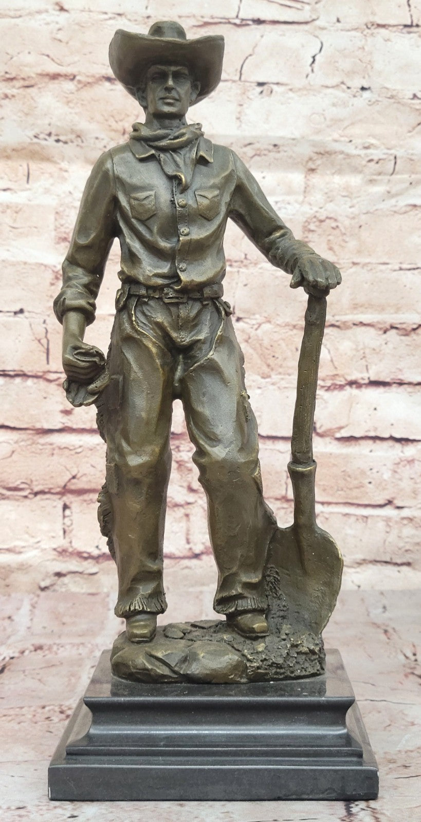 Cowboy Cast Hot Art Western American Signed Bronze Sculpture Statue Deal Figure