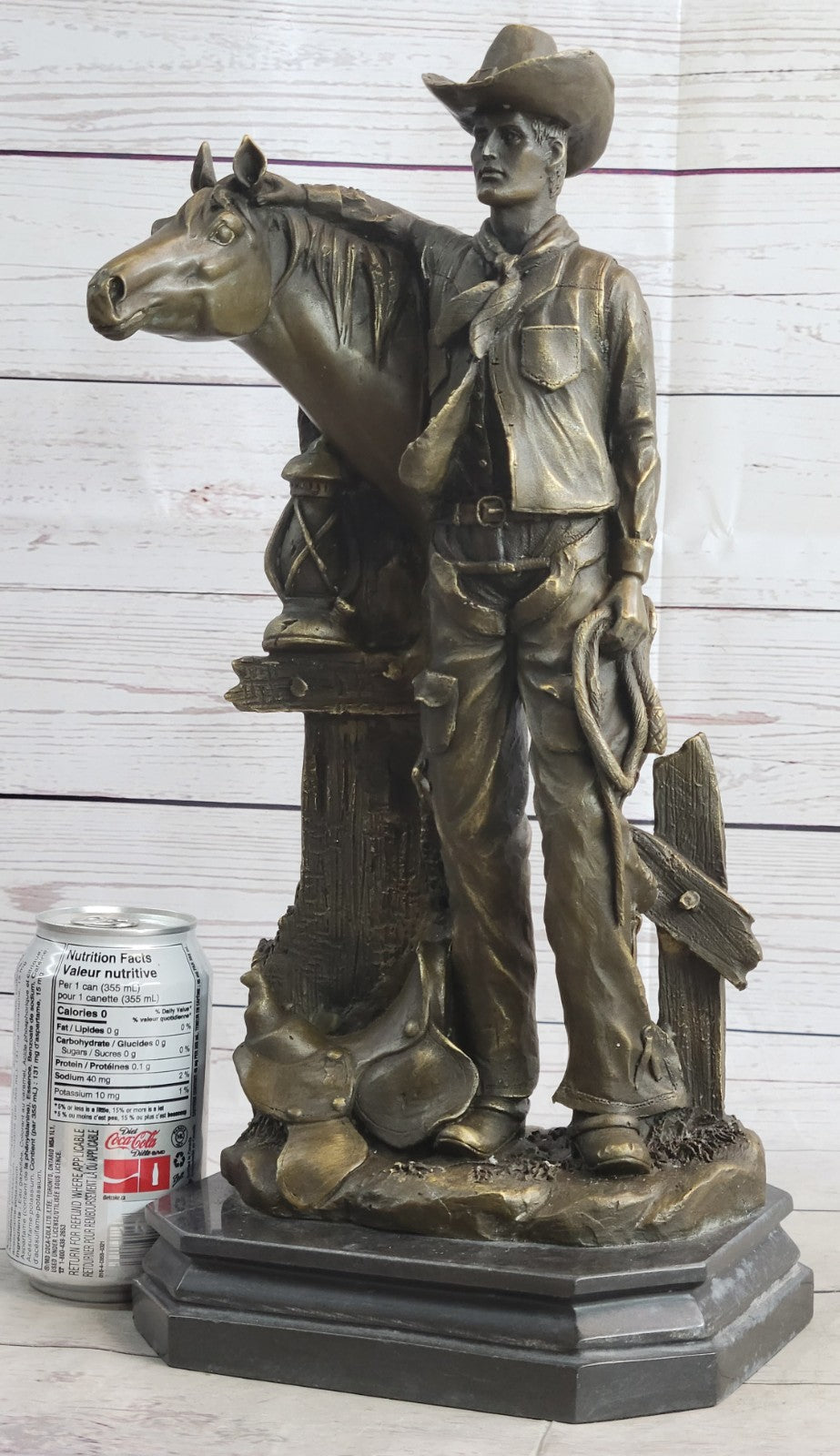 Handcrafted bronze sculpture SALE Art Western Horse Cowboy Original Signed