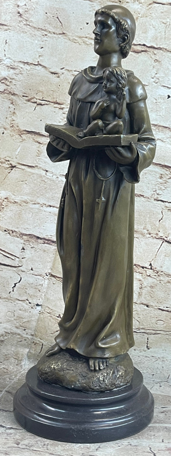 Catholic Church Saint Anthony Of Padua Carrying Baby Jesus Statue 16.5"Tall