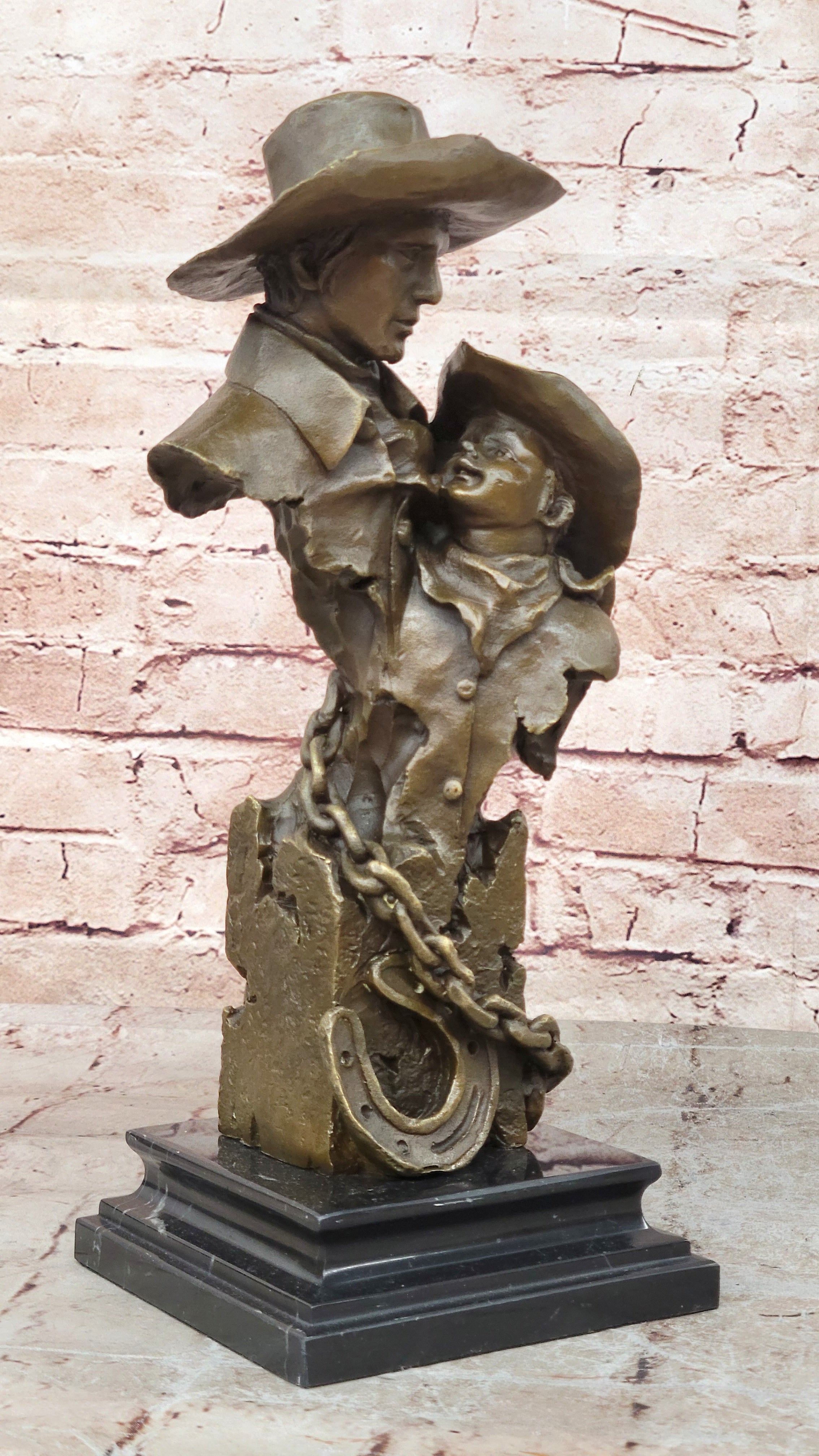 Handcrafted bronze sculpture SALE Western Milo Artist Renown By Papa" Like Just