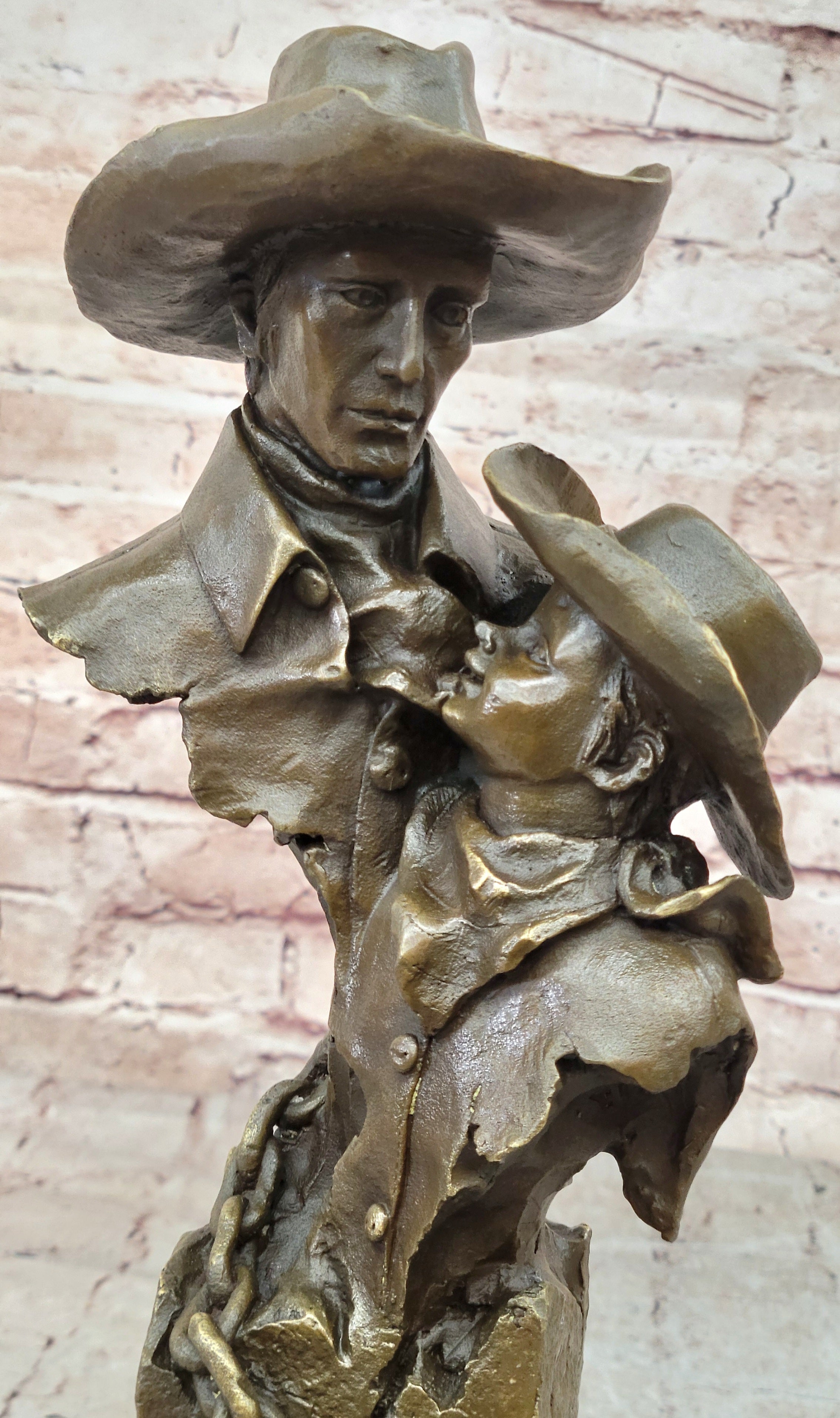 Handcrafted bronze sculpture SALE Western Milo Artist Renown By Papa" Like Just