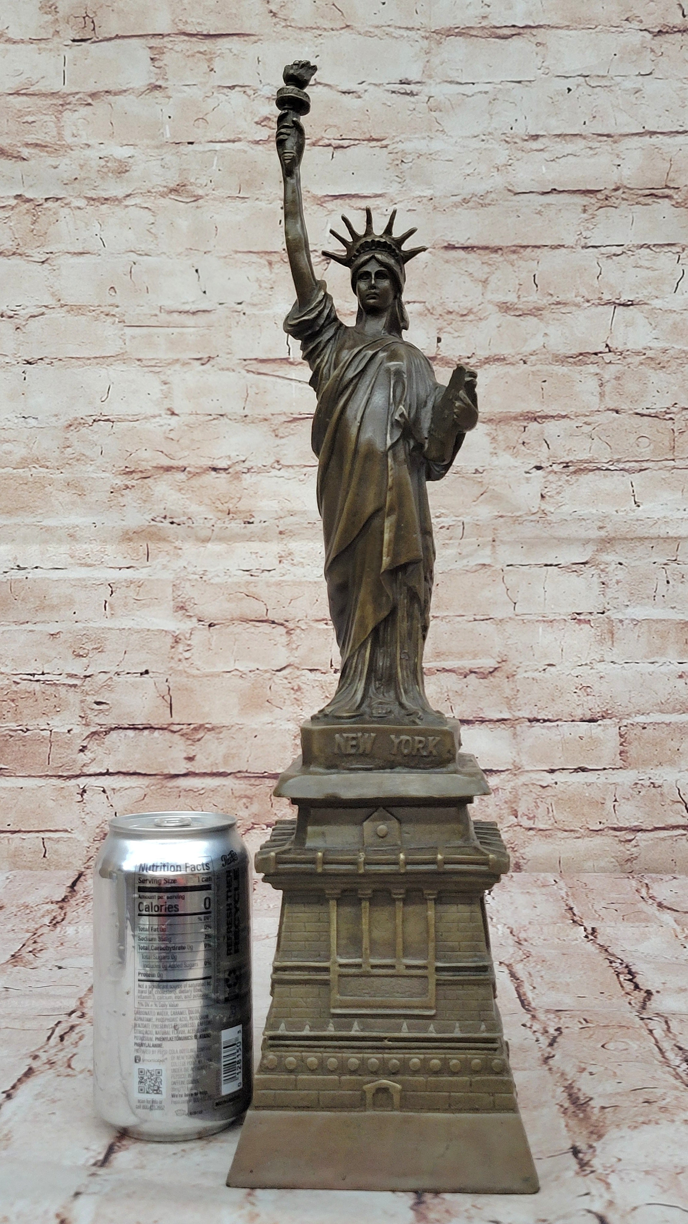 Hand Made Statue of Liberty 17.5" Tall Detailed Masterpiece Bronze Sculpture Sal