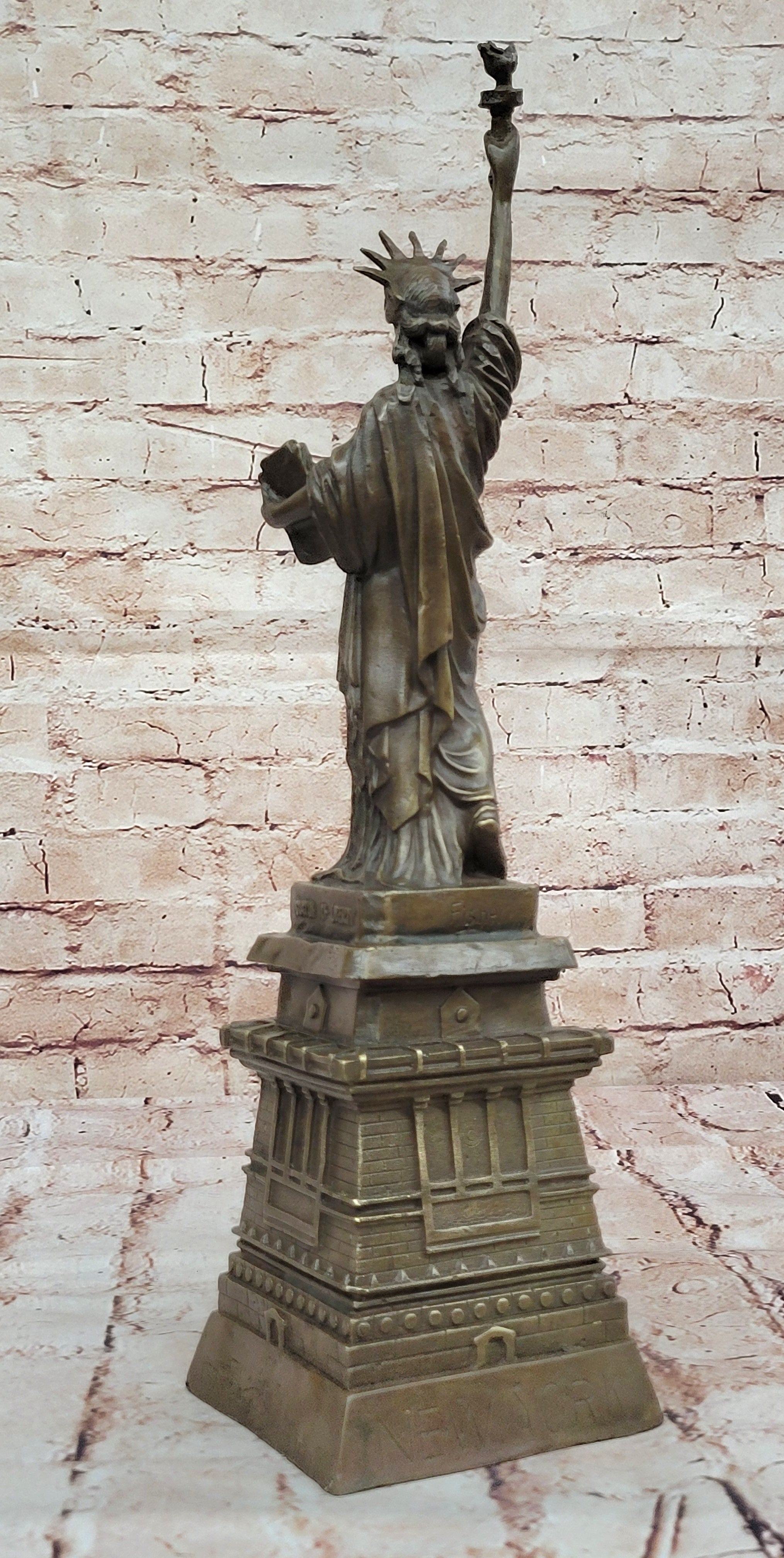Hand Made Statue of Liberty 17.5" Tall Detailed Masterpiece Bronze Sculpture Sal