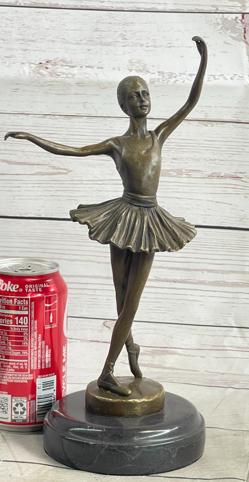 Modern Mid Century Abstract Bronze Ballerina Figure Signed Sculpture Art Dancer