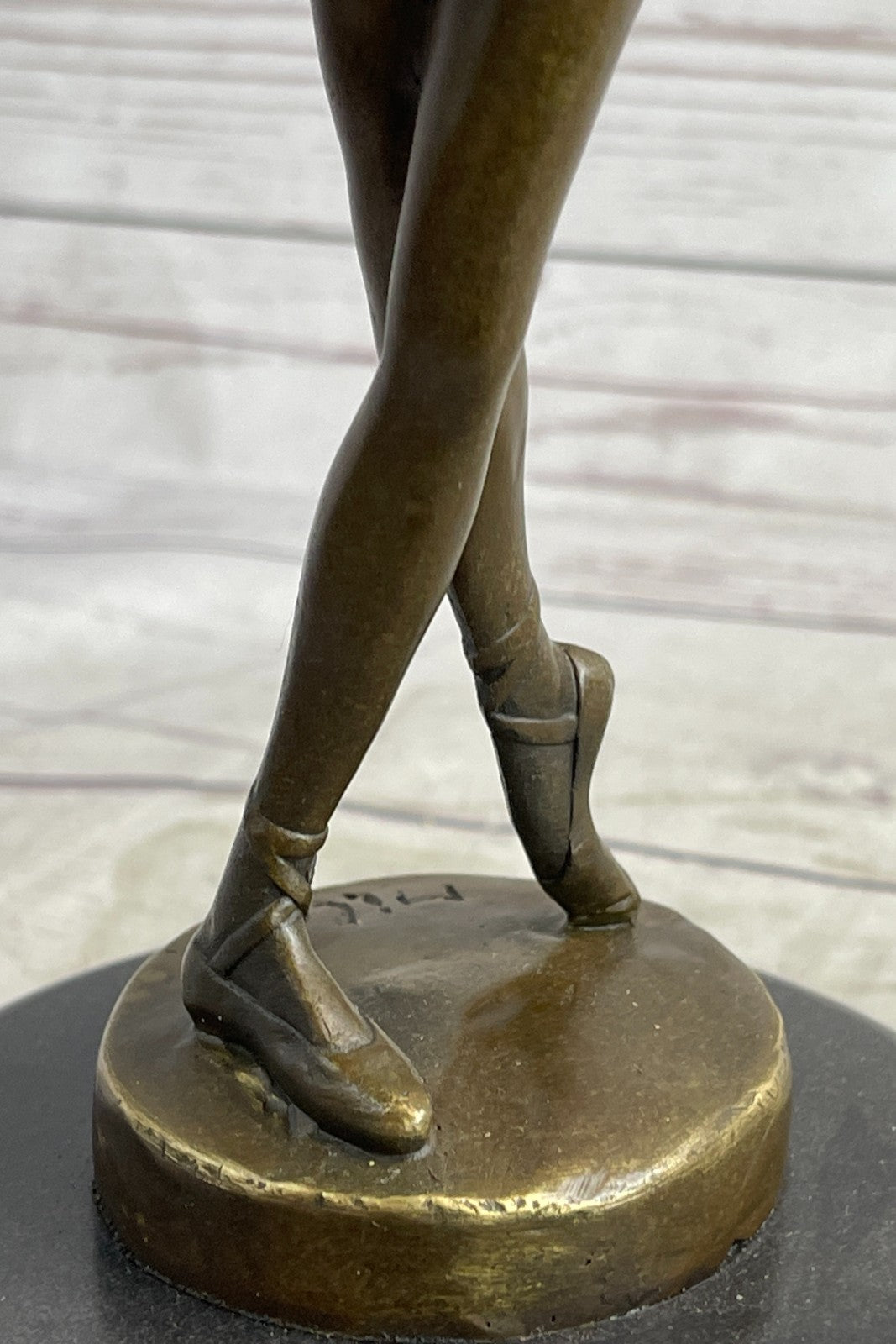 Modern Mid Century Abstract Bronze Ballerina Figure Signed Sculpture Art Dancer