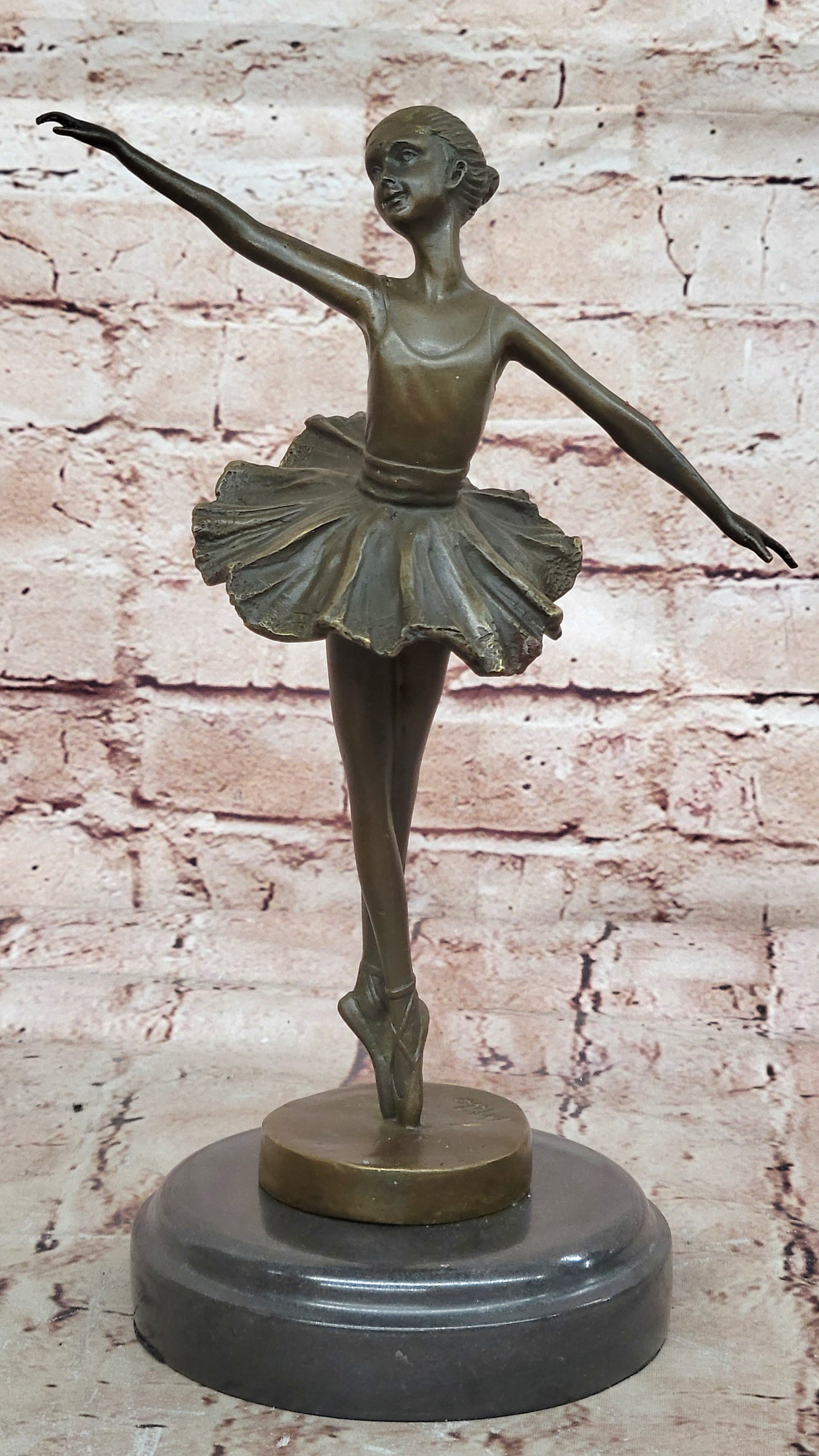 Tall Prima Ballerina by Milo Brown Patina Hot Cast Bronze Sculpture Decor Sale