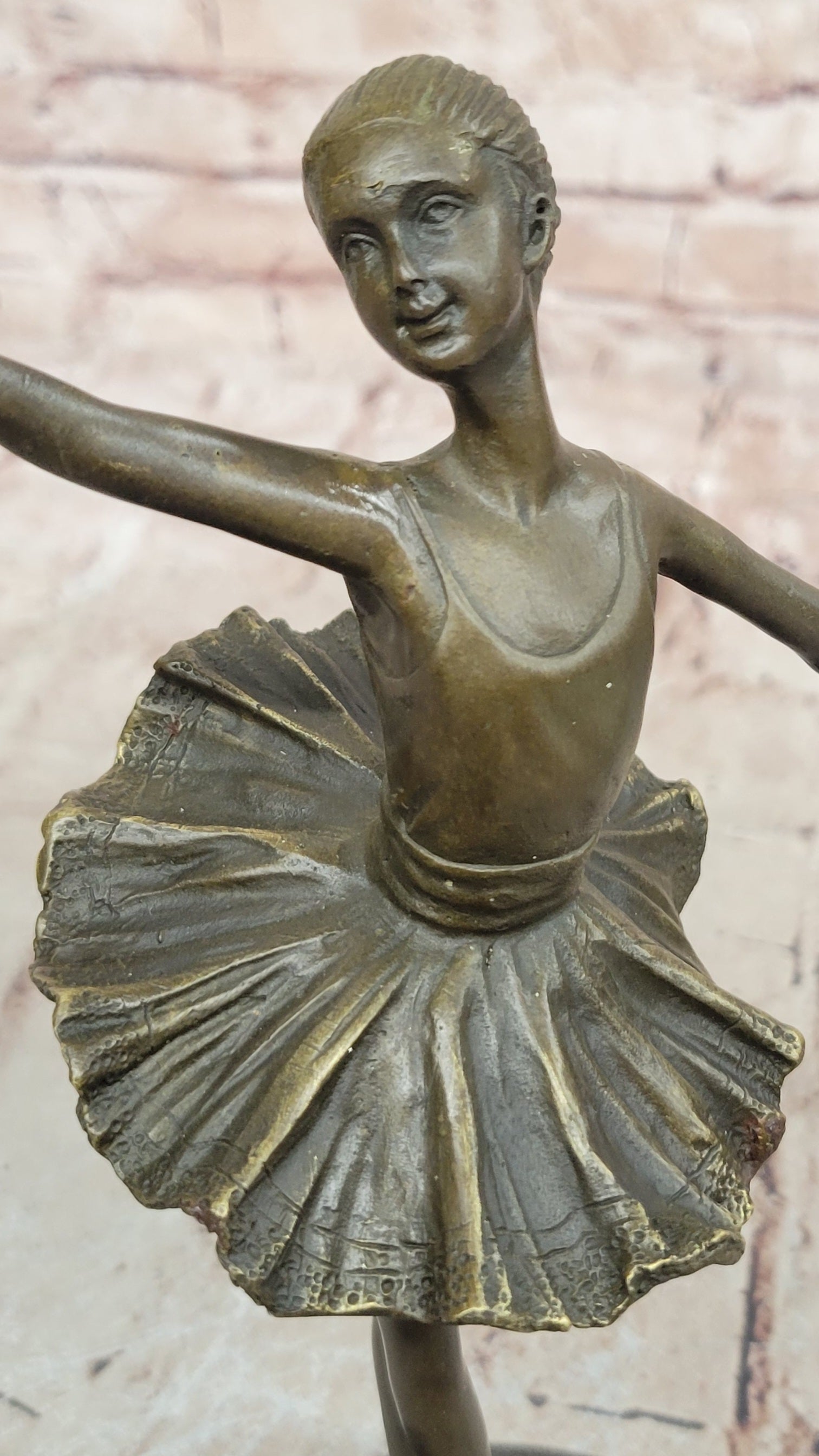 Tall Prima Ballerina by Milo Brown Patina Hot Cast Bronze Sculpture Decor Sale