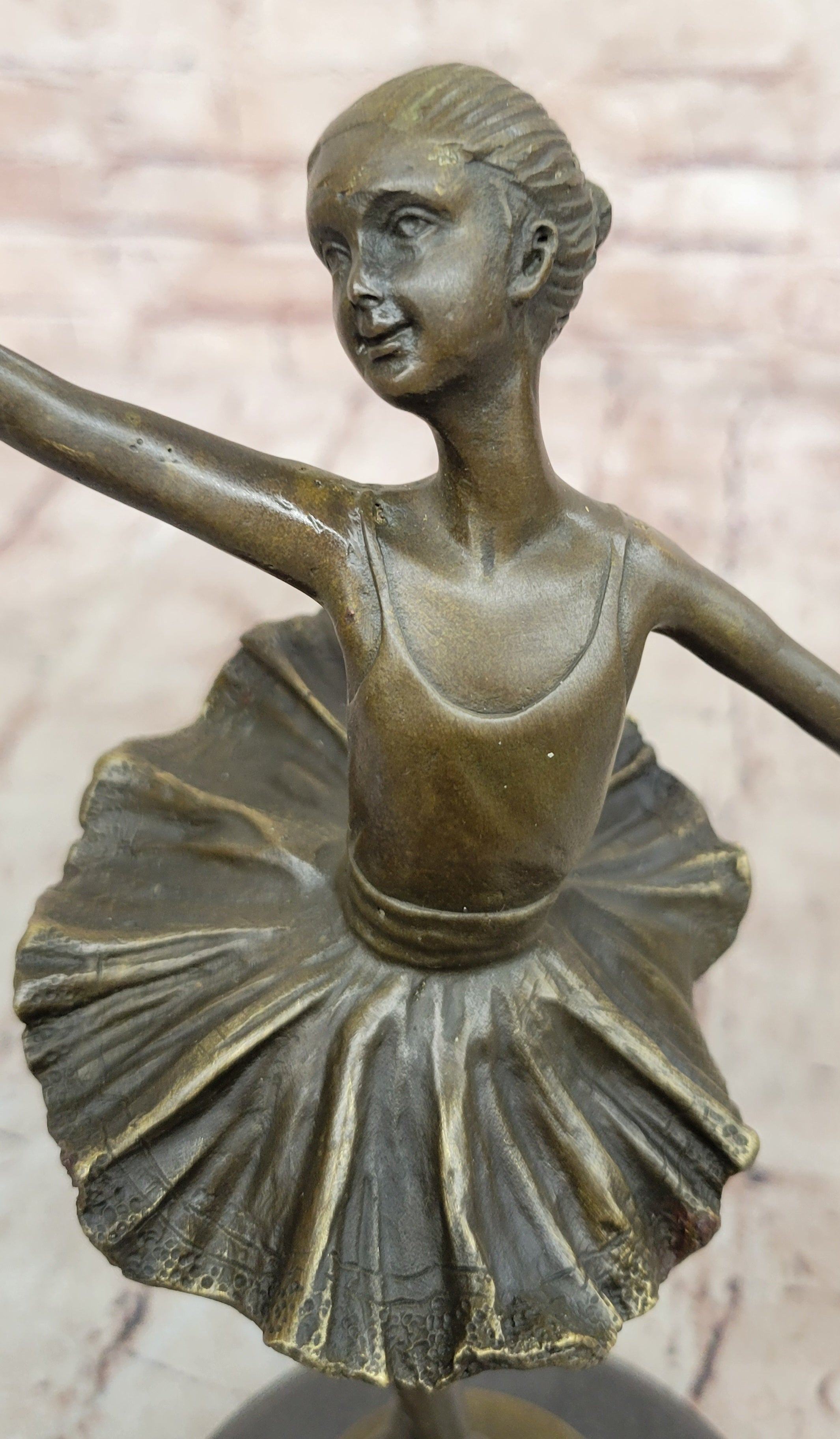 Tall Prima Ballerina by Milo Brown Patina Hot Cast Bronze Sculpture Decor Sale