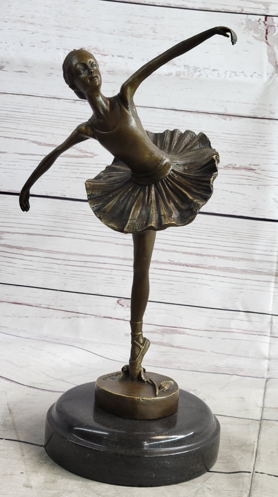 SWAN LAKE BALLERINA BRONZE SCULPTURE BY FRENCH ARTIST MILO HOT CAST FIGURINE SAL