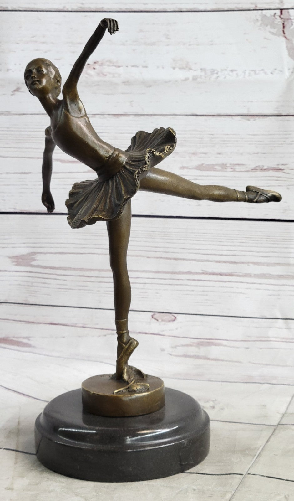 SWAN LAKE BALLERINA BRONZE SCULPTURE BY FRENCH ARTIST MILO HOT CAST FIGURINE SAL