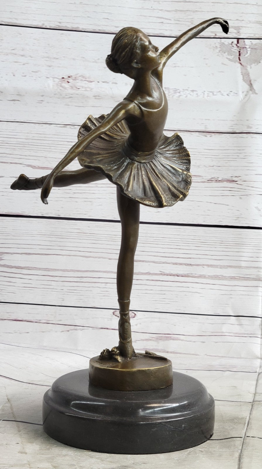 SWAN LAKE BALLERINA BRONZE SCULPTURE BY FRENCH ARTIST MILO HOT CAST FIGURINE SAL