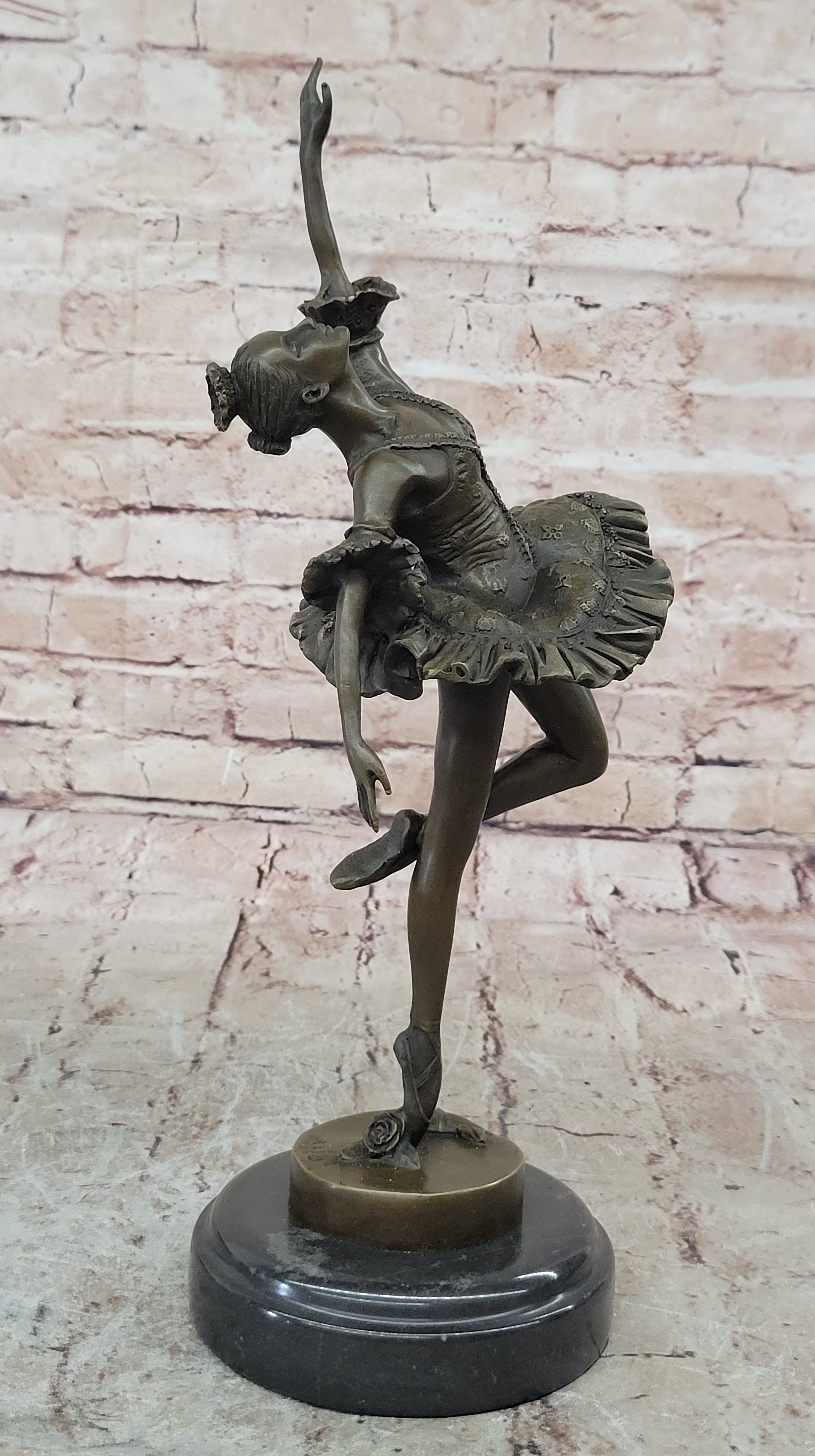 Original Milo Artwork Bronze Sculpture 13" Ballerina Figures & Nudes Figurine
