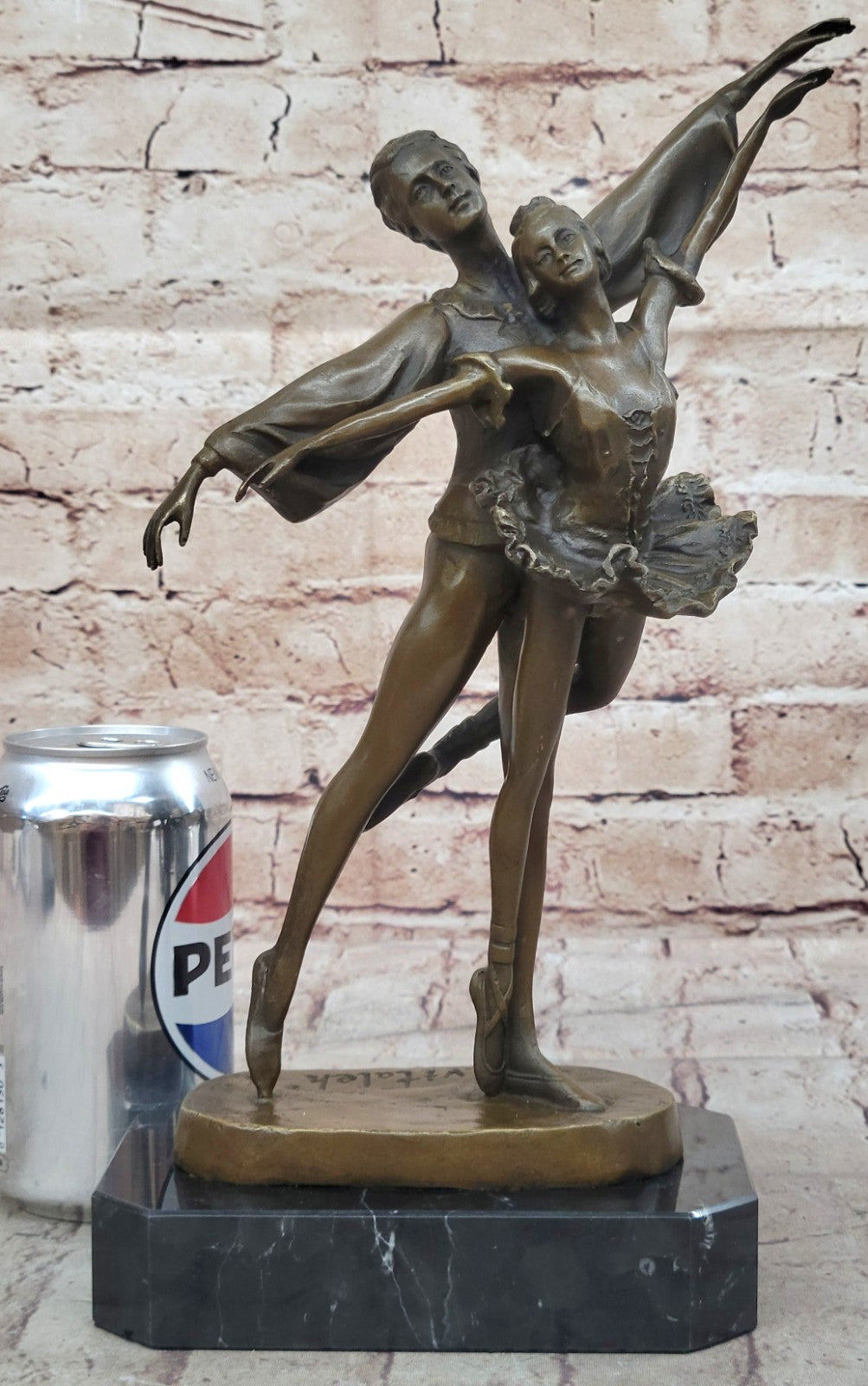 Bronze Sculpture Art Nouveau Classic Dancers Dancing Ballerina Home Office Decor