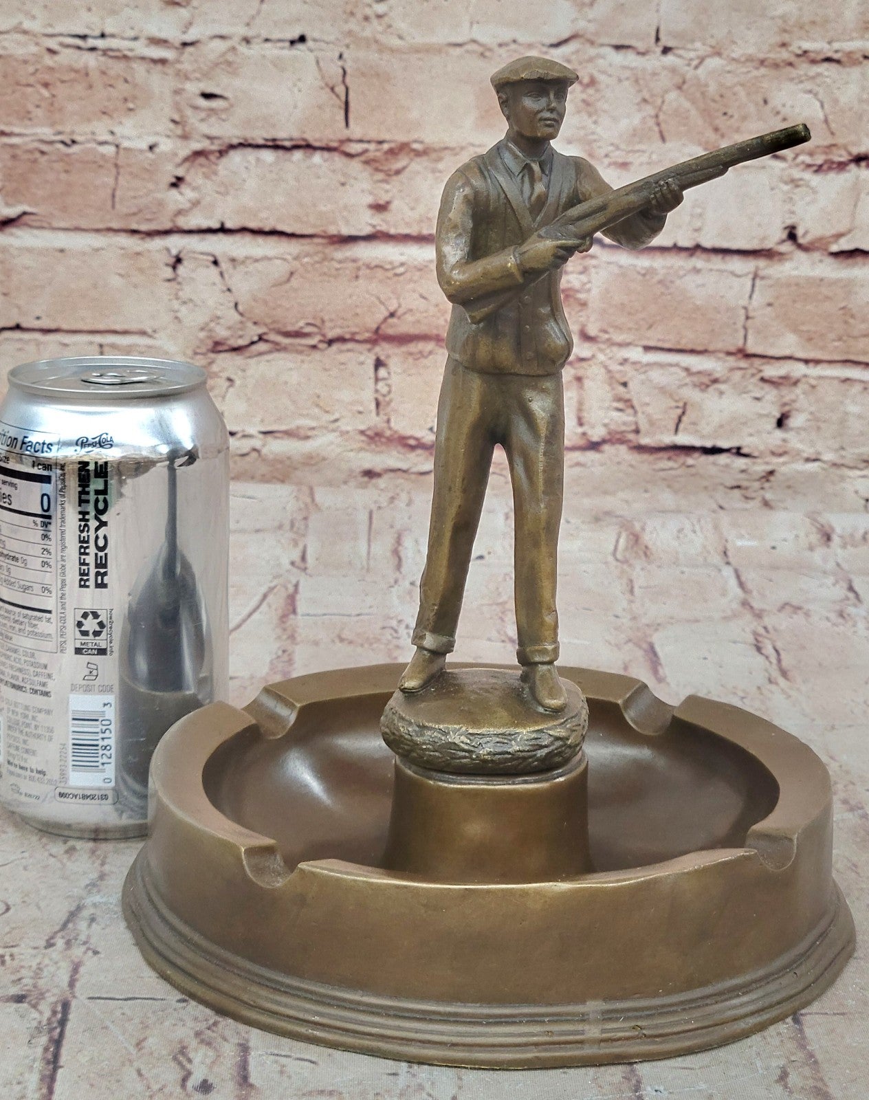 Bronze Sculpture Art Deco Man Hunter with Gun Bronze Masterpiece Decor Sale