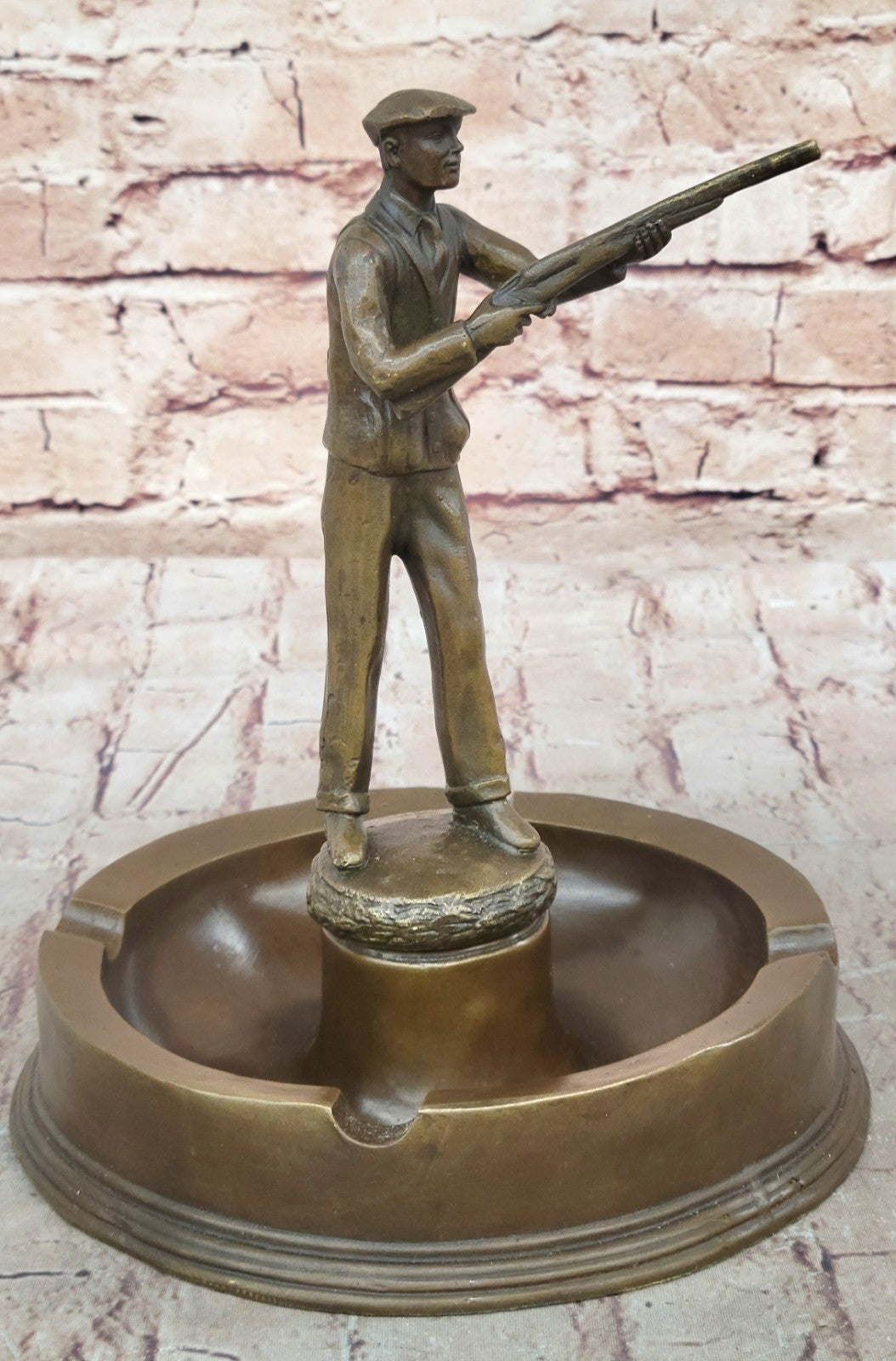 Bronze Sculpture Art Deco Man Hunter with Gun Bronze Masterpiece Decor Sale