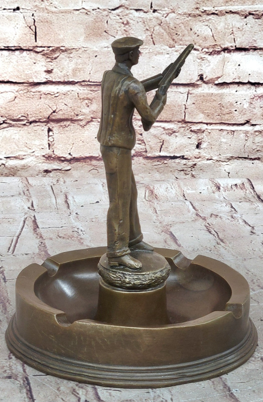 Bronze Sculpture Art Deco Man Hunter with Gun Bronze Masterpiece Decor Sale