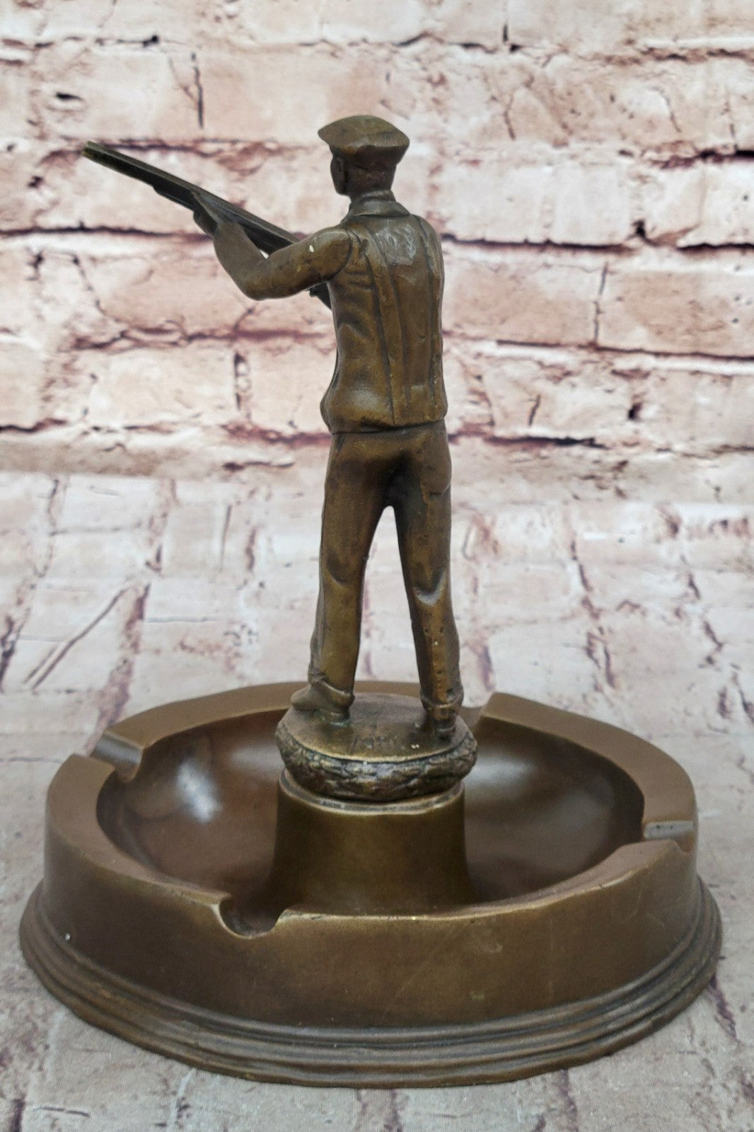 Bronze Sculpture Art Deco Man Hunter with Gun Bronze Masterpiece Decor Sale