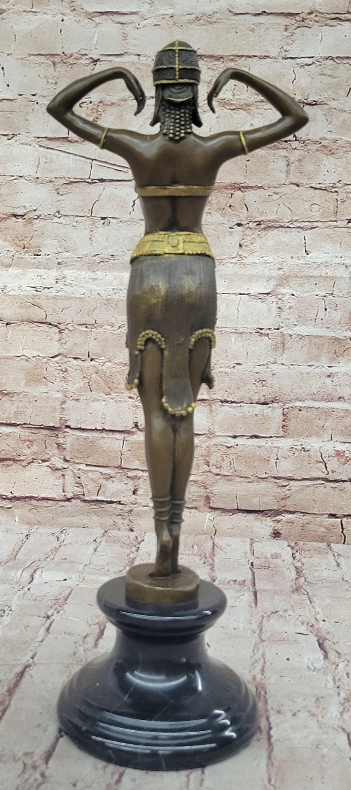EXOTIC DANCER CHIPARUS BRONZE STATUE GOLD PATINA HOT CAST CLASSIC ART DECO STYLE