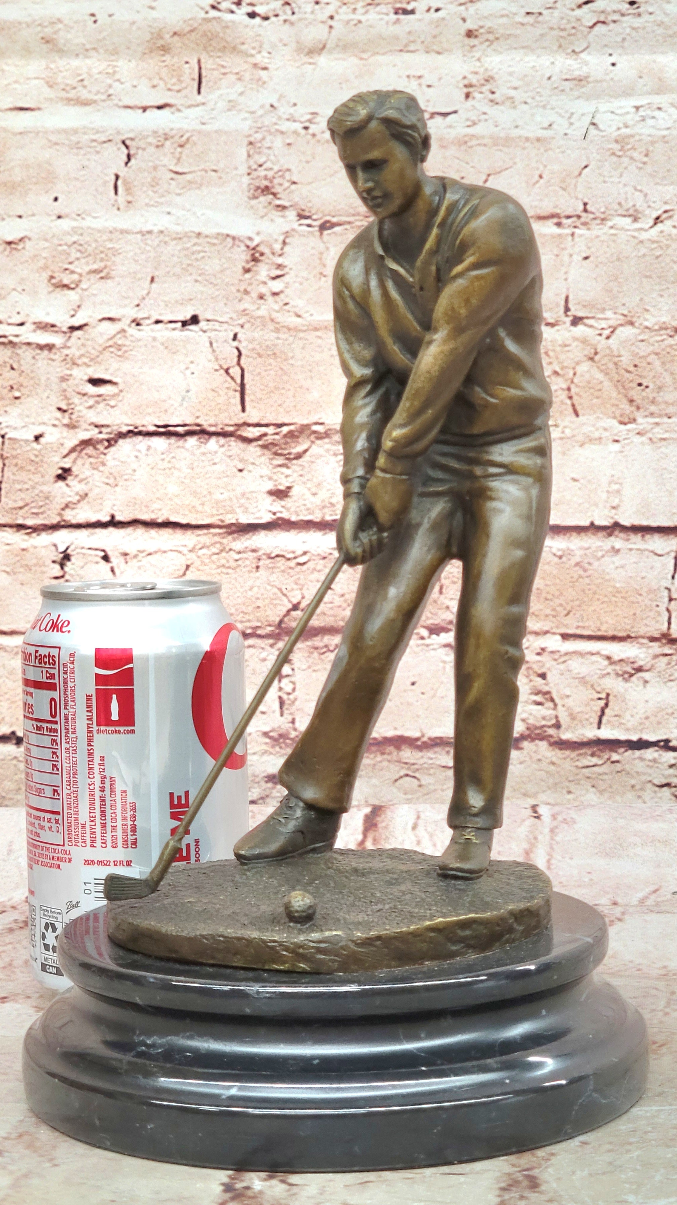 Perfect Swing Golf Golfing Golfer Sport Bronze Sculpture Figurine Statue Art Sal