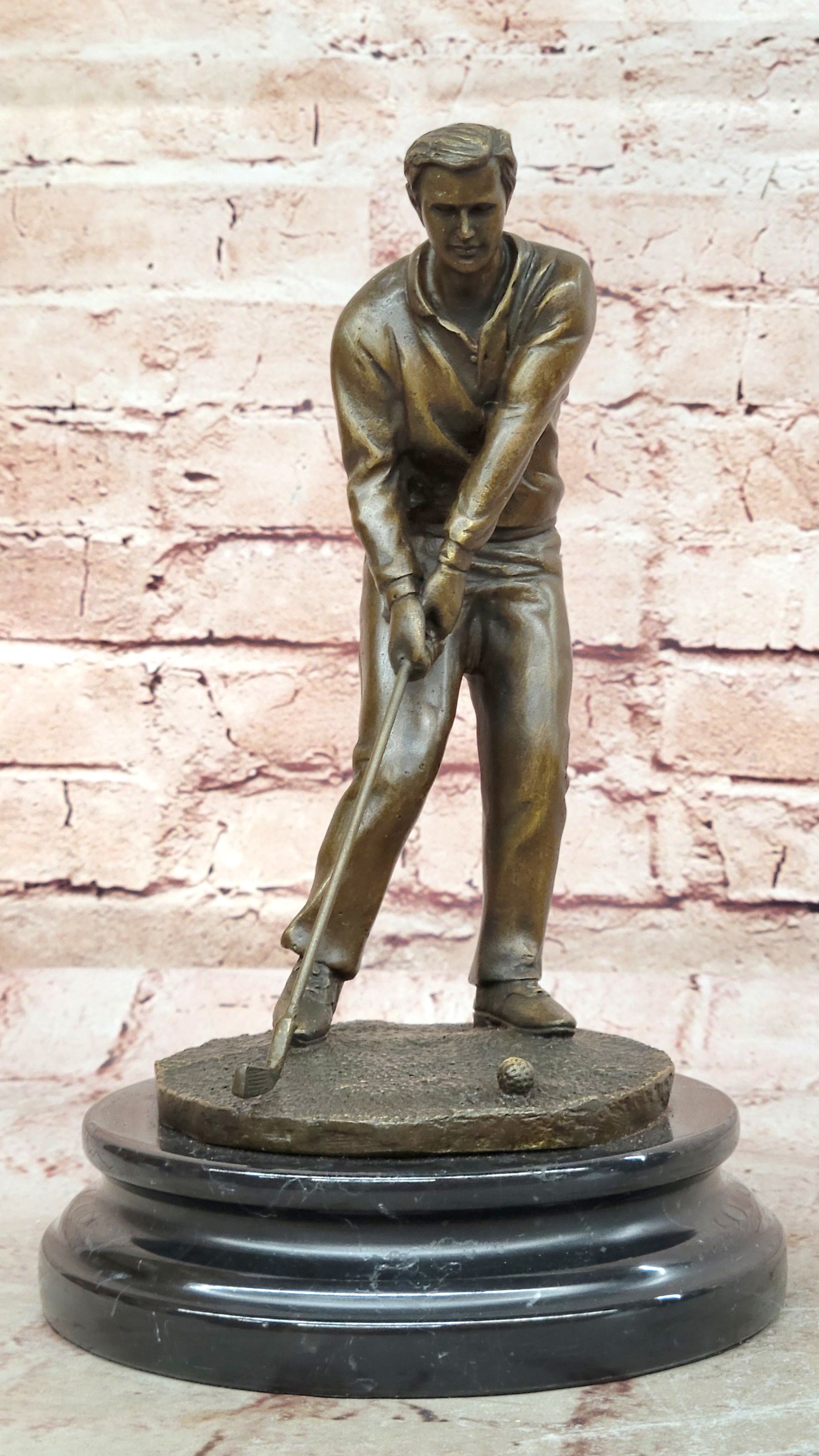 Perfect Swing Golf Golfing Golfer Sport Bronze Sculpture Figurine Statue Art Sal
