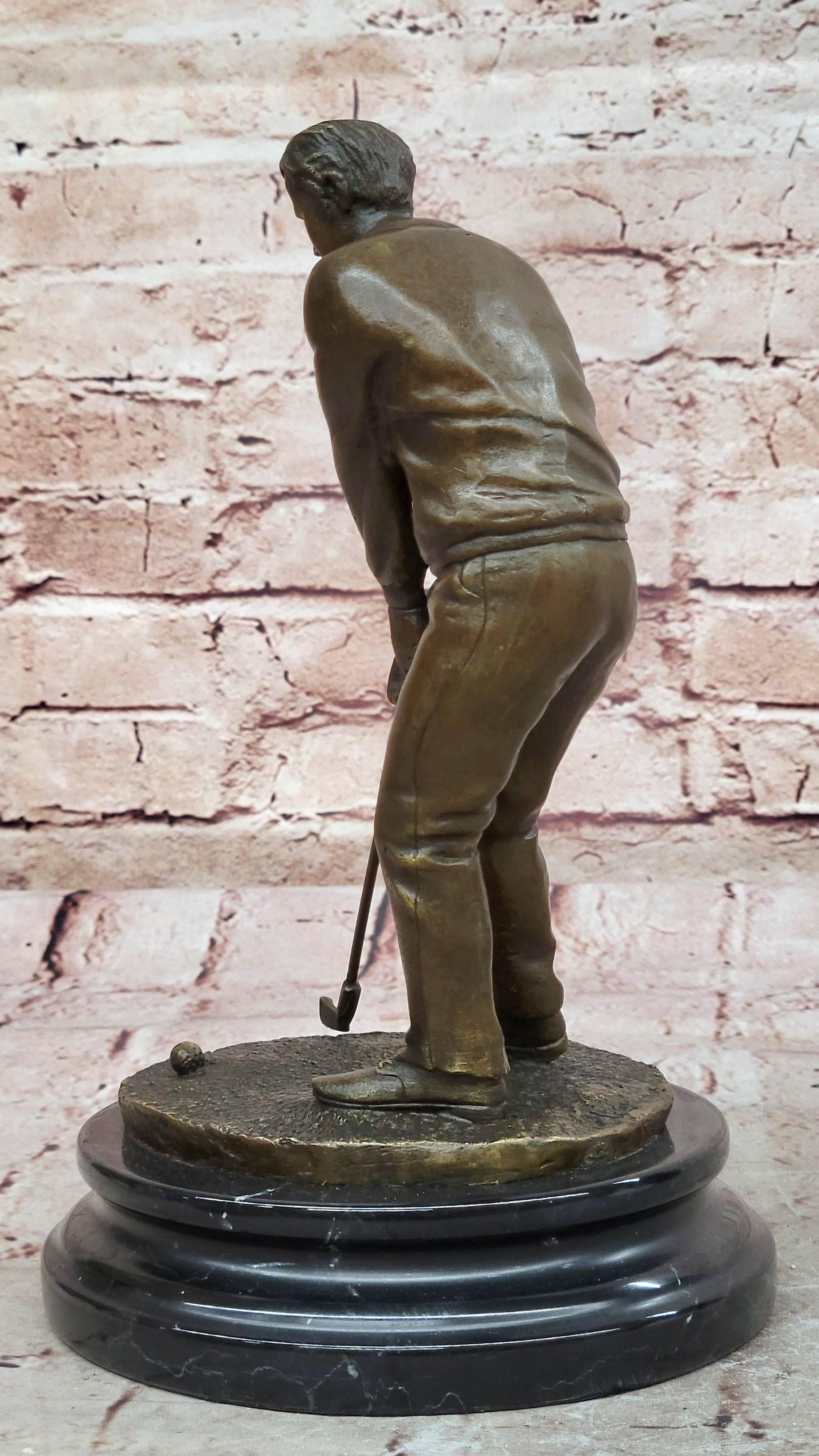 Perfect Swing Golf Golfing Golfer Sport Bronze Sculpture Figurine Statue Art Sal