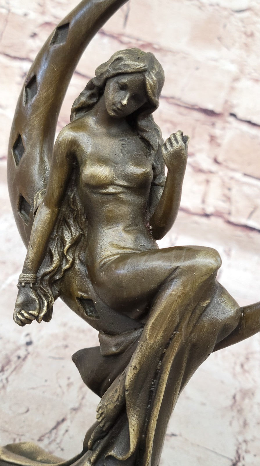~Augustine Moreau~100% Real Genuine Bronze Sexy Temptress Bronze Sculpture