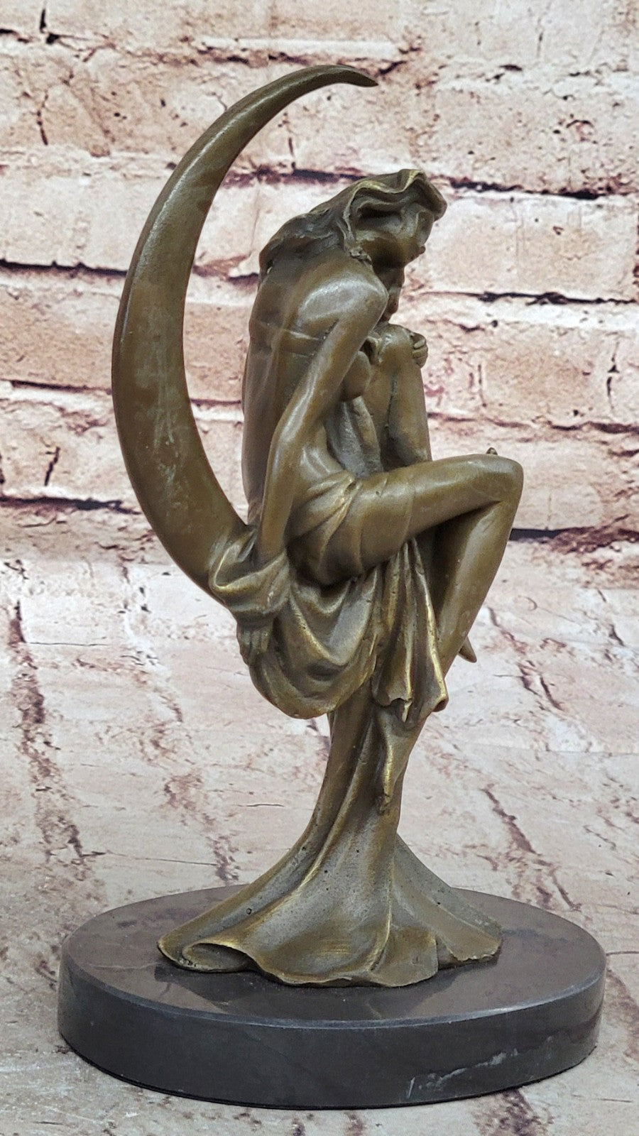 Elegant Moreau Nude Young Woman Female Bronze Marble Figure Sculpture Statue