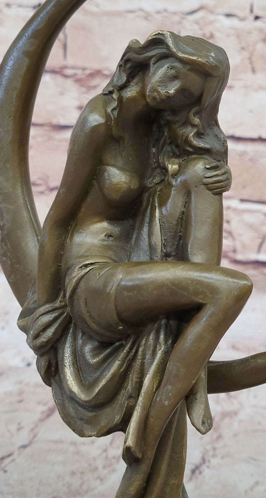 Elegant Moreau Nude Young Woman Female Bronze Marble Figure Sculpture Statue
