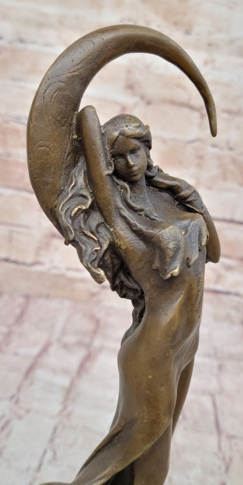 Handcrafted Venus Under the Moon More Bronze Sculpture Figurine Figure Deco Gift