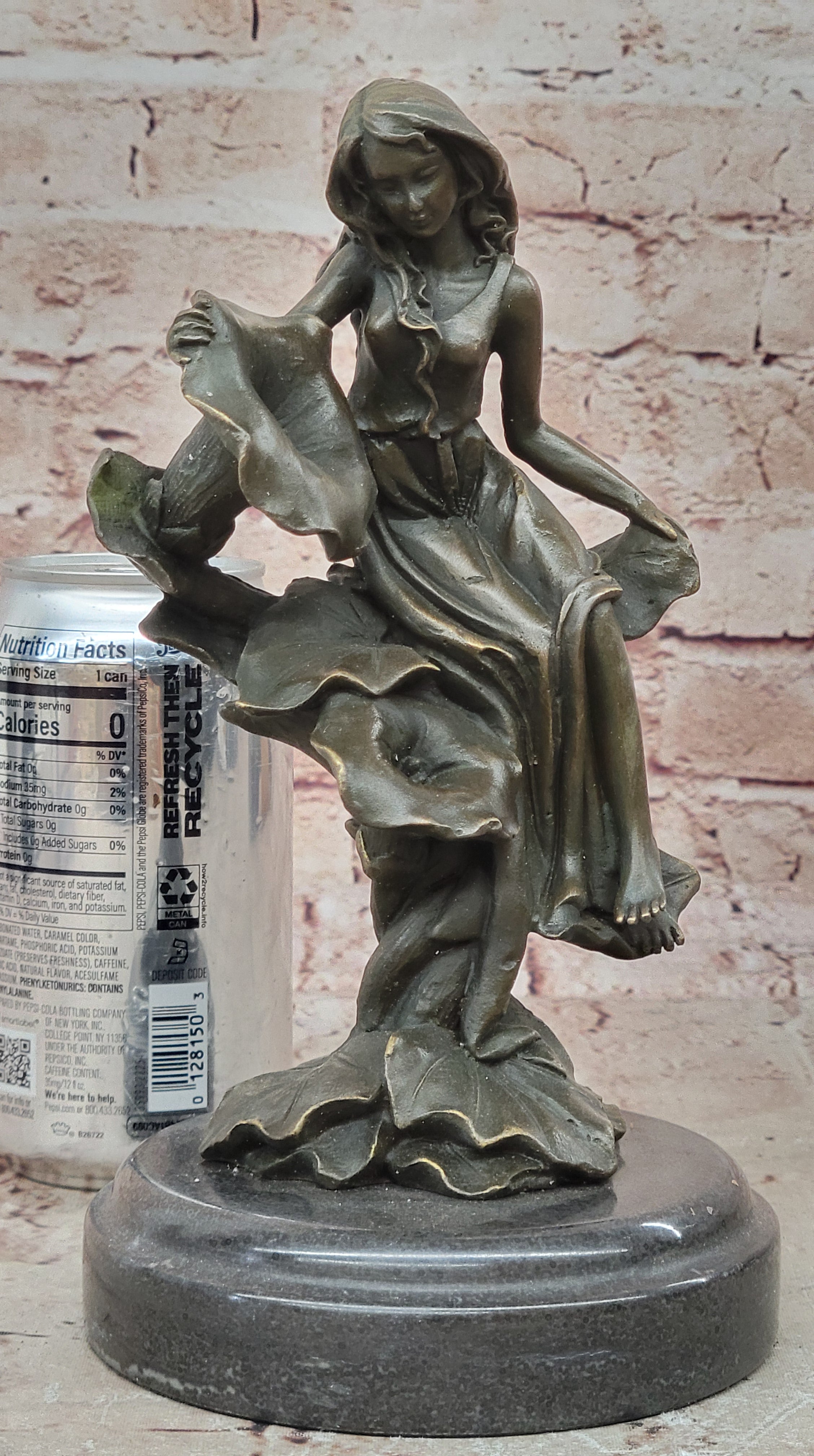 A Gorgeous Detailed Nymph in Forest Sculpture Made By 100% Pure Bronze