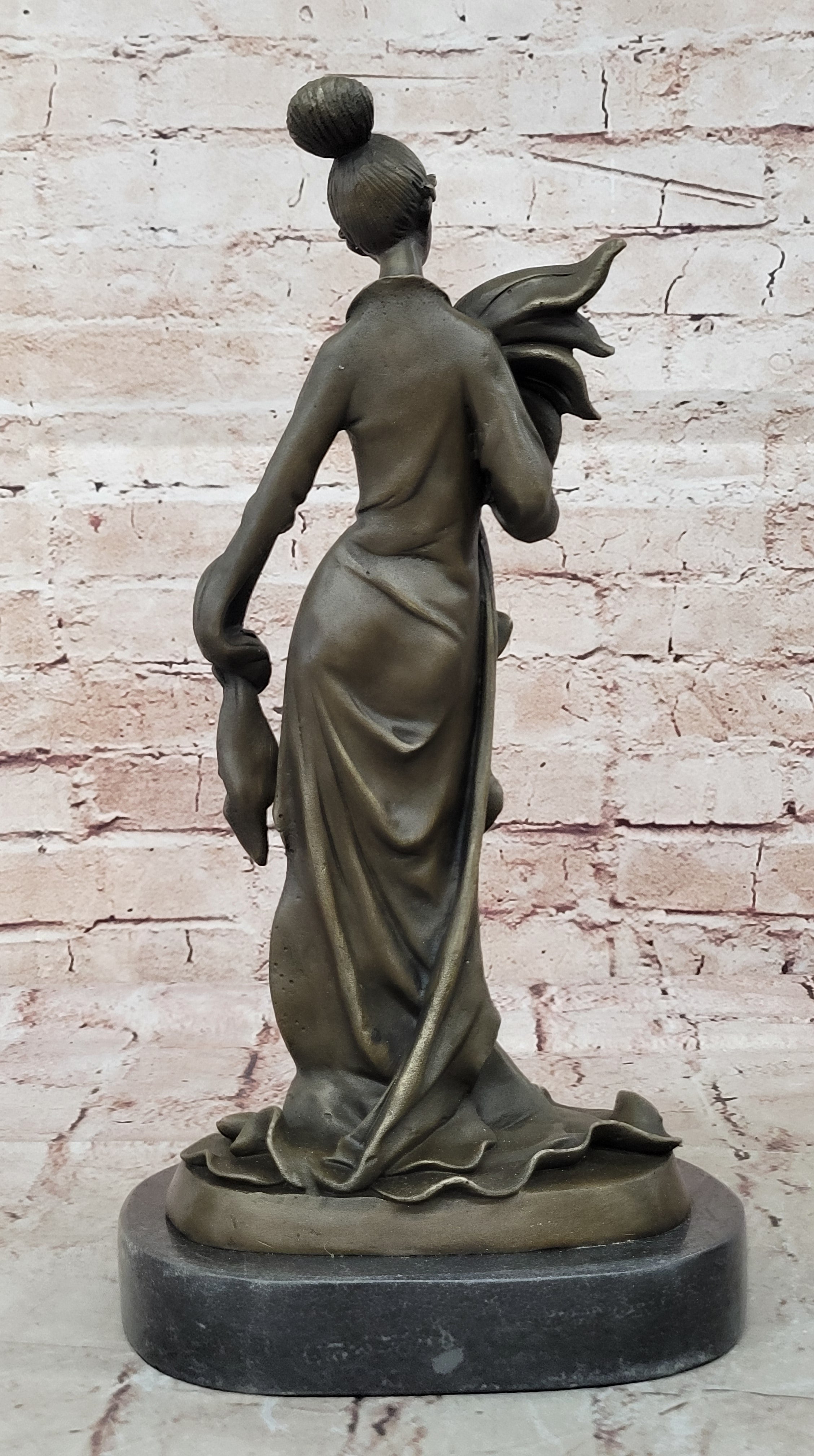 Art Deco signed Original Maiden in Garden by Italian Artist Aldo Vitaleh Gift