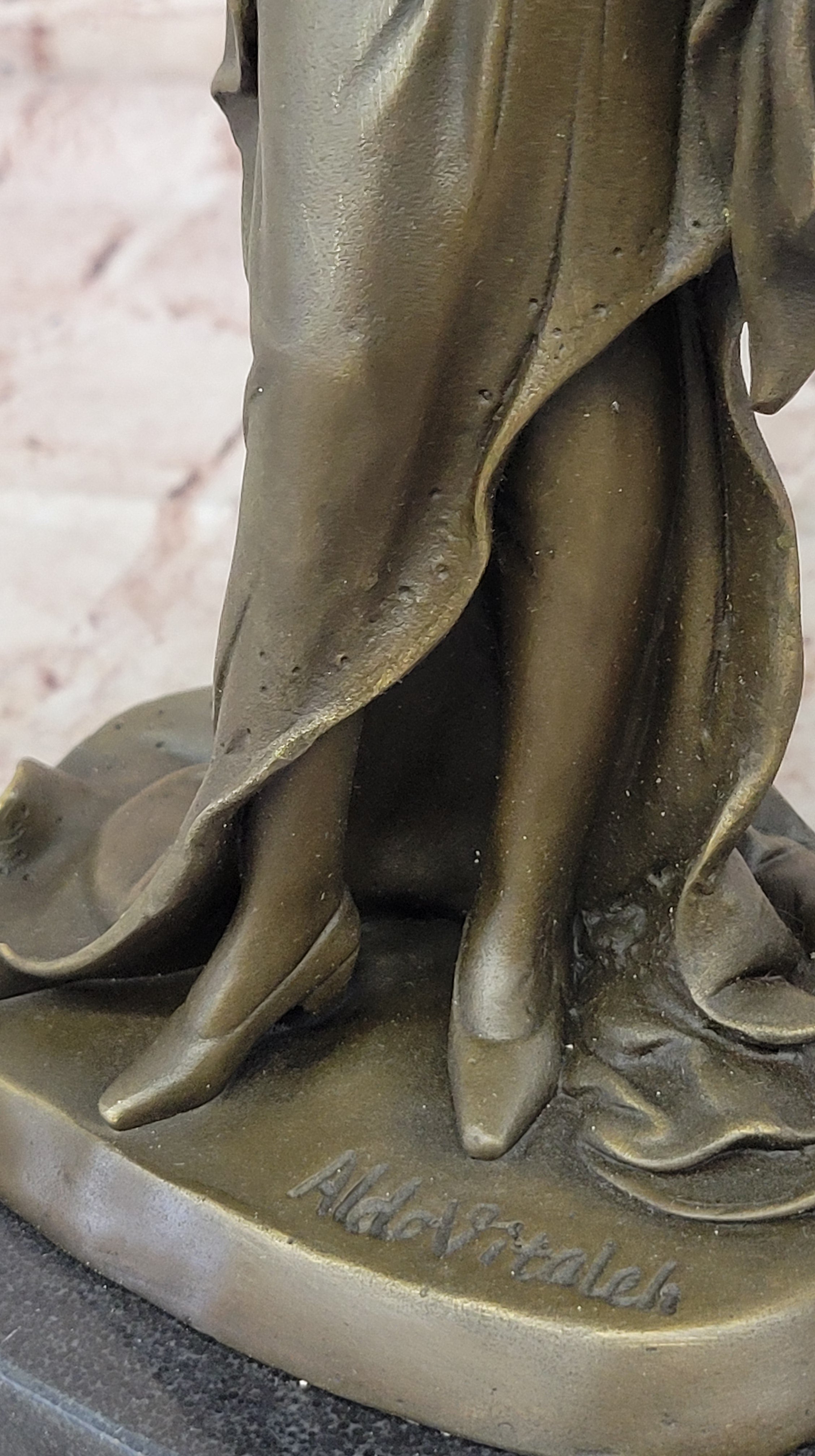 Art Deco signed Original Maiden in Garden by Italian Artist Aldo Vitaleh Gift