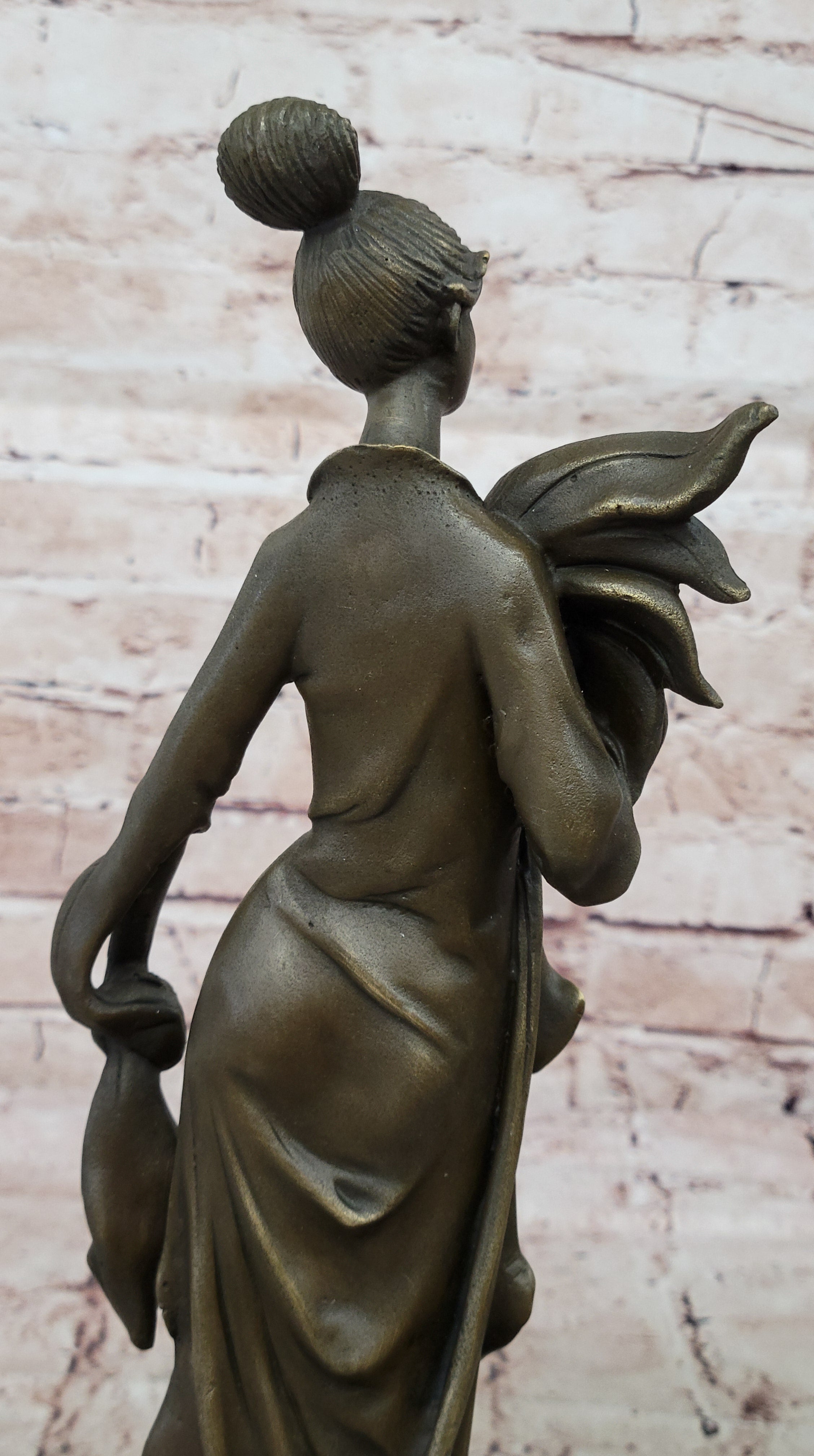 Art Deco signed Original Maiden in Garden by Italian Artist Aldo Vitaleh Gift