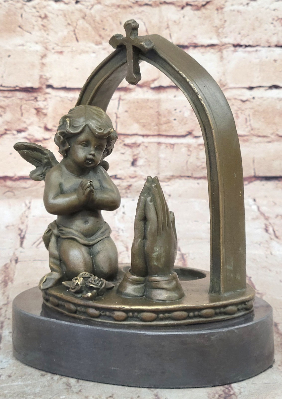 STUNNING MID Century GOTHIC GILT BRONZE WINGED ANGEL WITH INTRICATE DETAIL DEAL