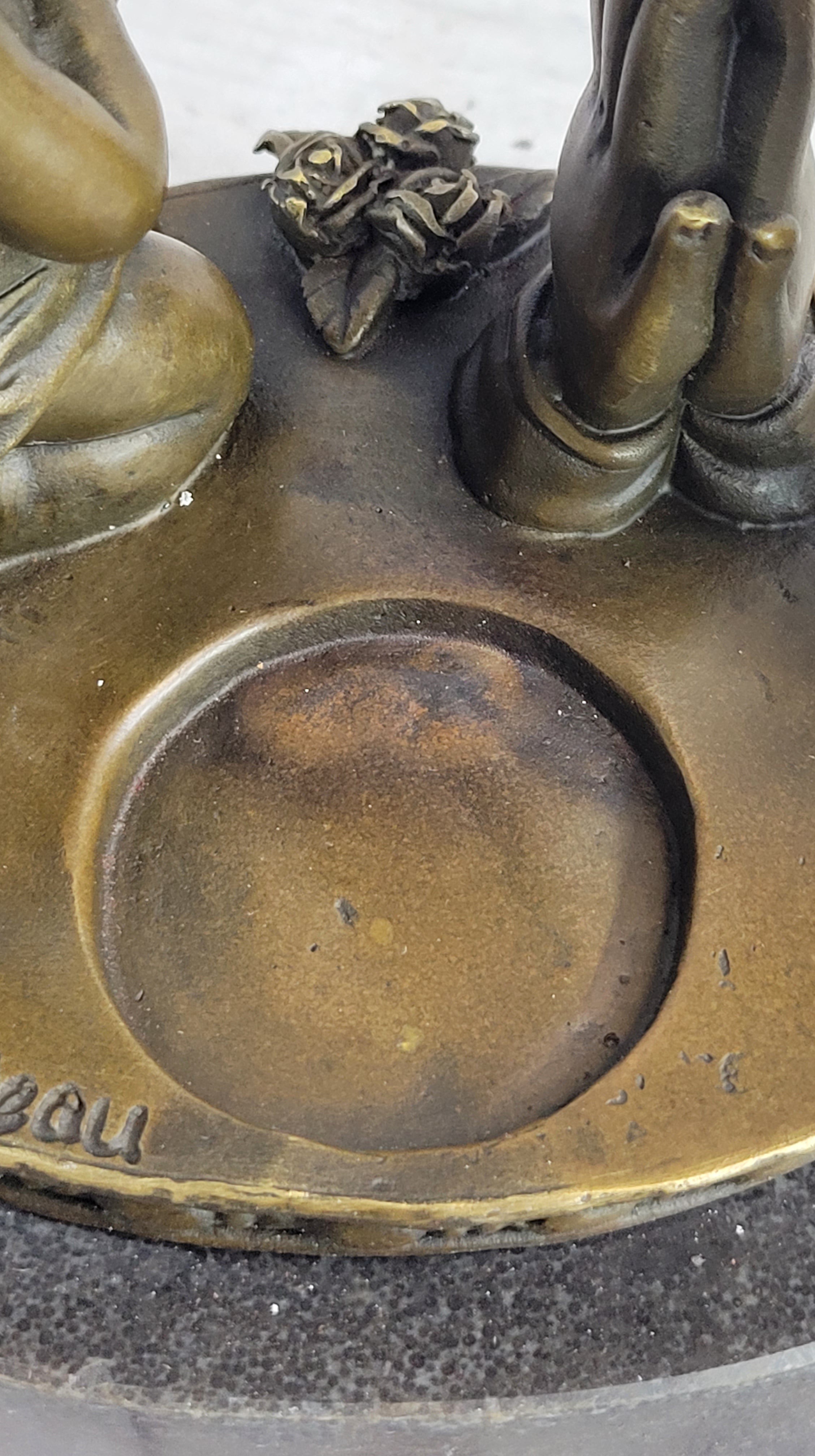 Handcrafted 100% Pure Bronze Praying Angel Putti Sculpture Home Office Decor