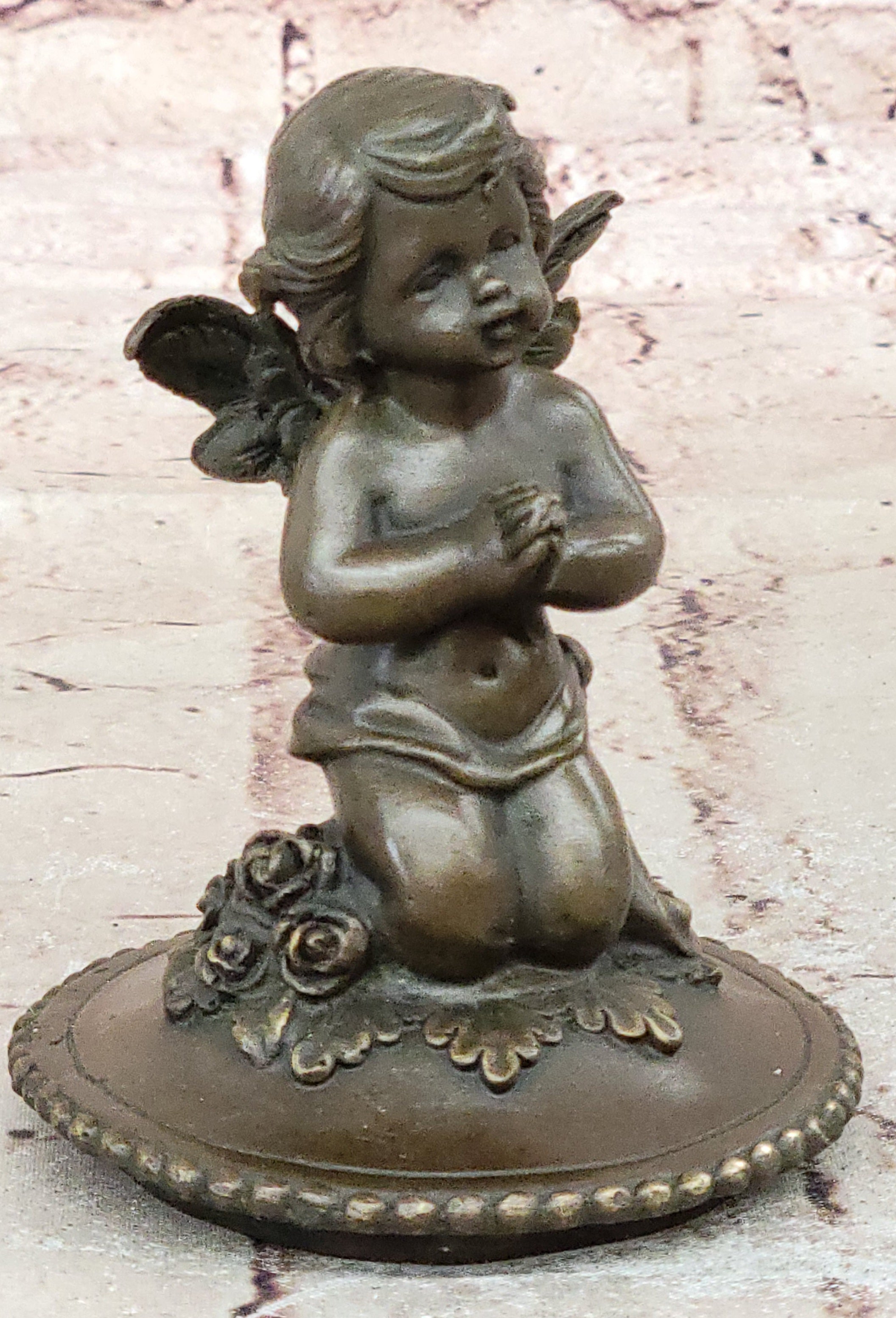Bronze Sculpture Mythical Putti Angel Jewelry Box Detailed Classic Artwork