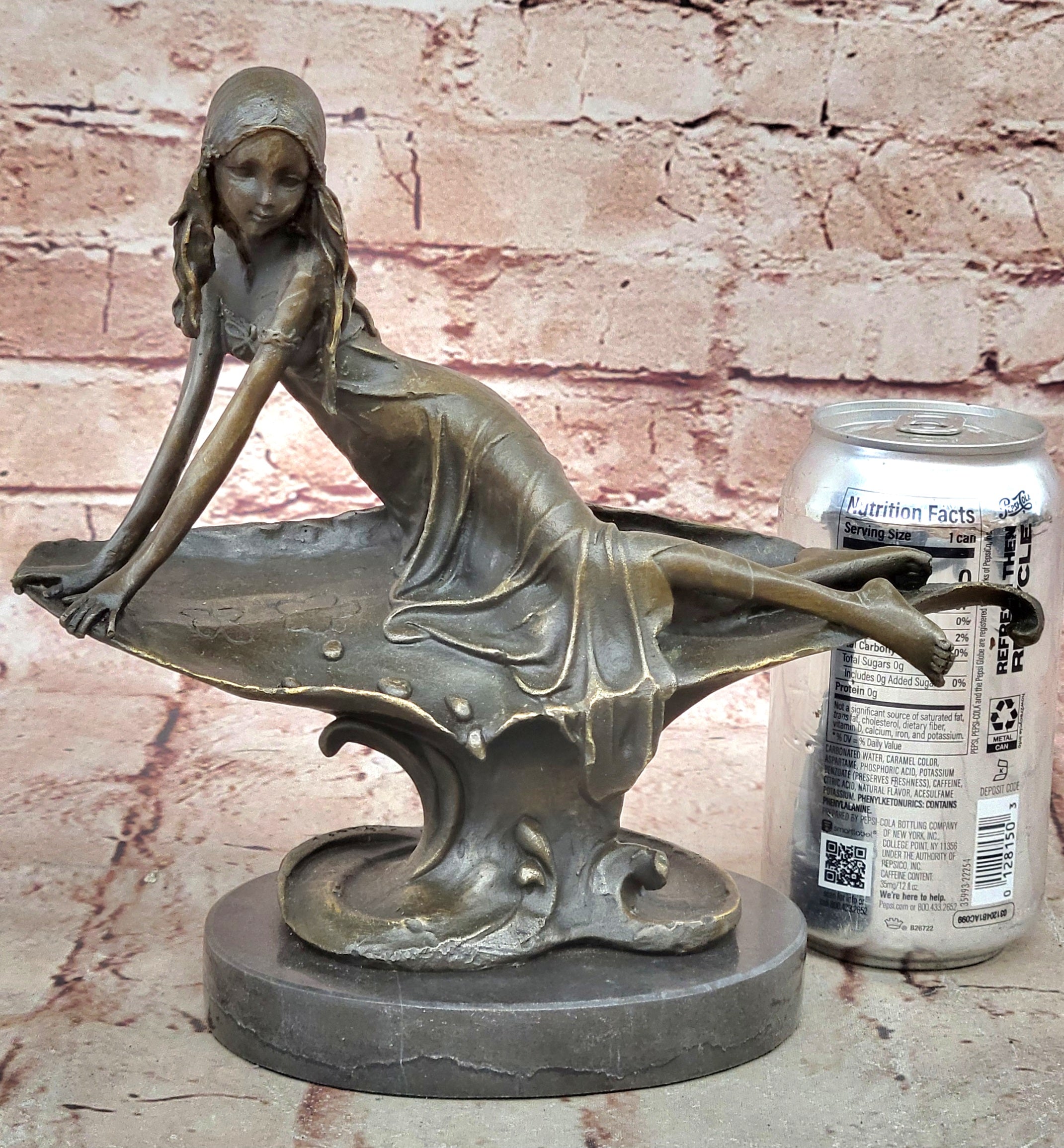 Handcrafted Detailed Maiden Bronze Masterpiece Classic Artwork Fine Art