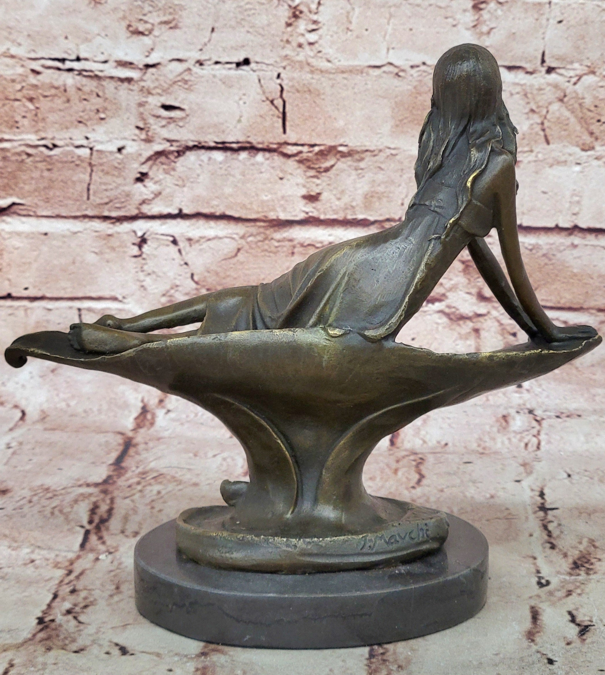 Handcrafted Detailed Maiden Bronze Masterpiece Classic Artwork Fine Art
