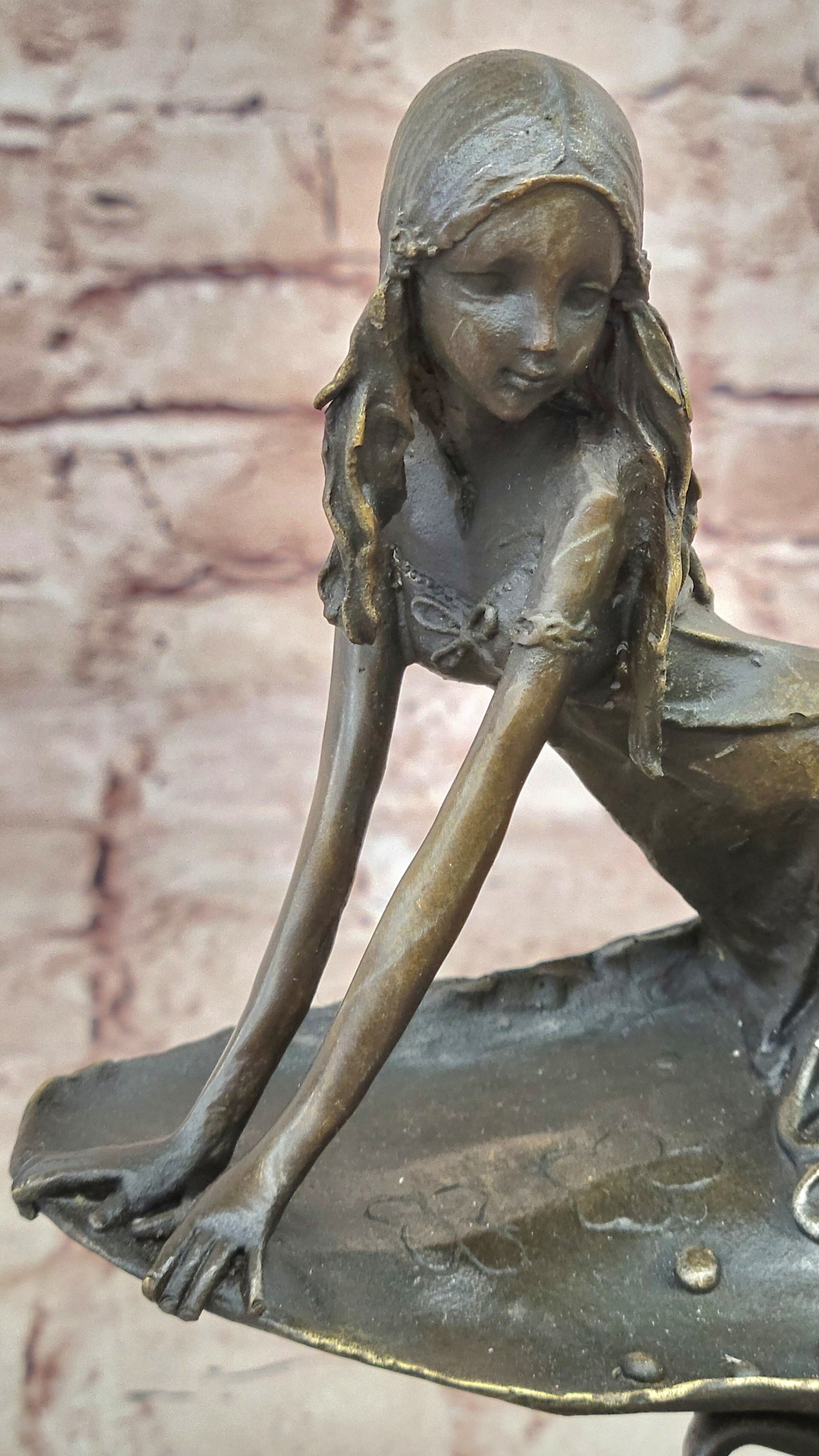 Handcrafted Detailed Maiden Bronze Masterpiece Classic Artwork Fine Art