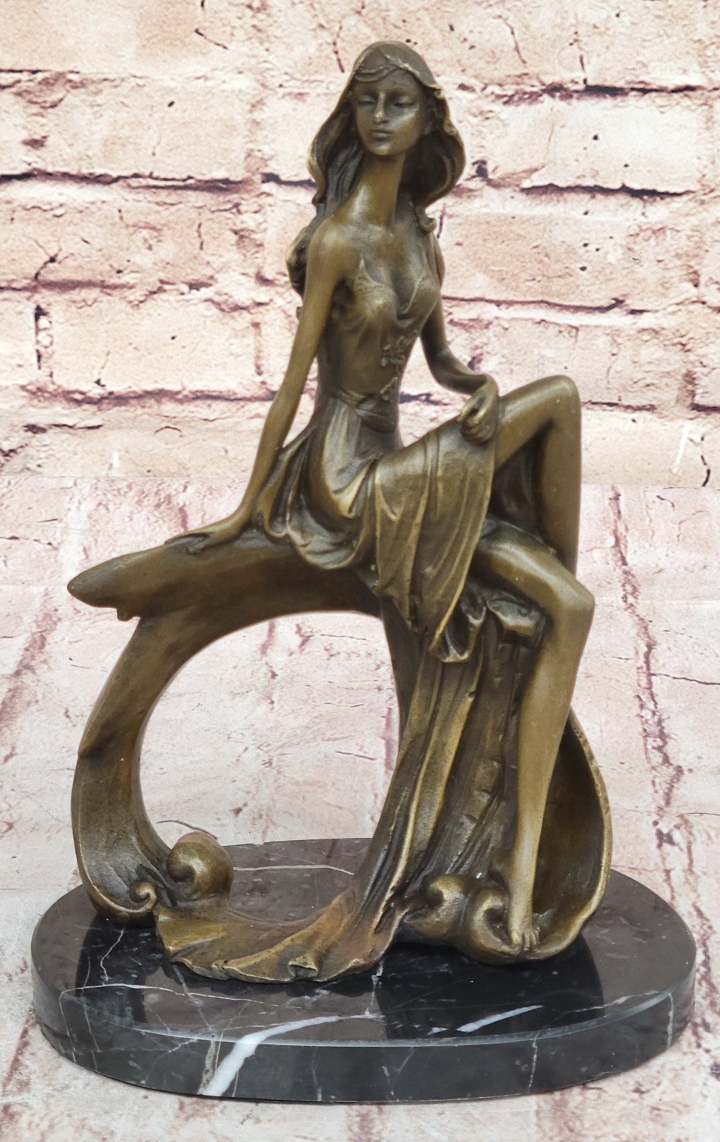 Buy Art Deco Nude Girl Bronze Sculpture – Woman Goddess Statue Figurine Sale