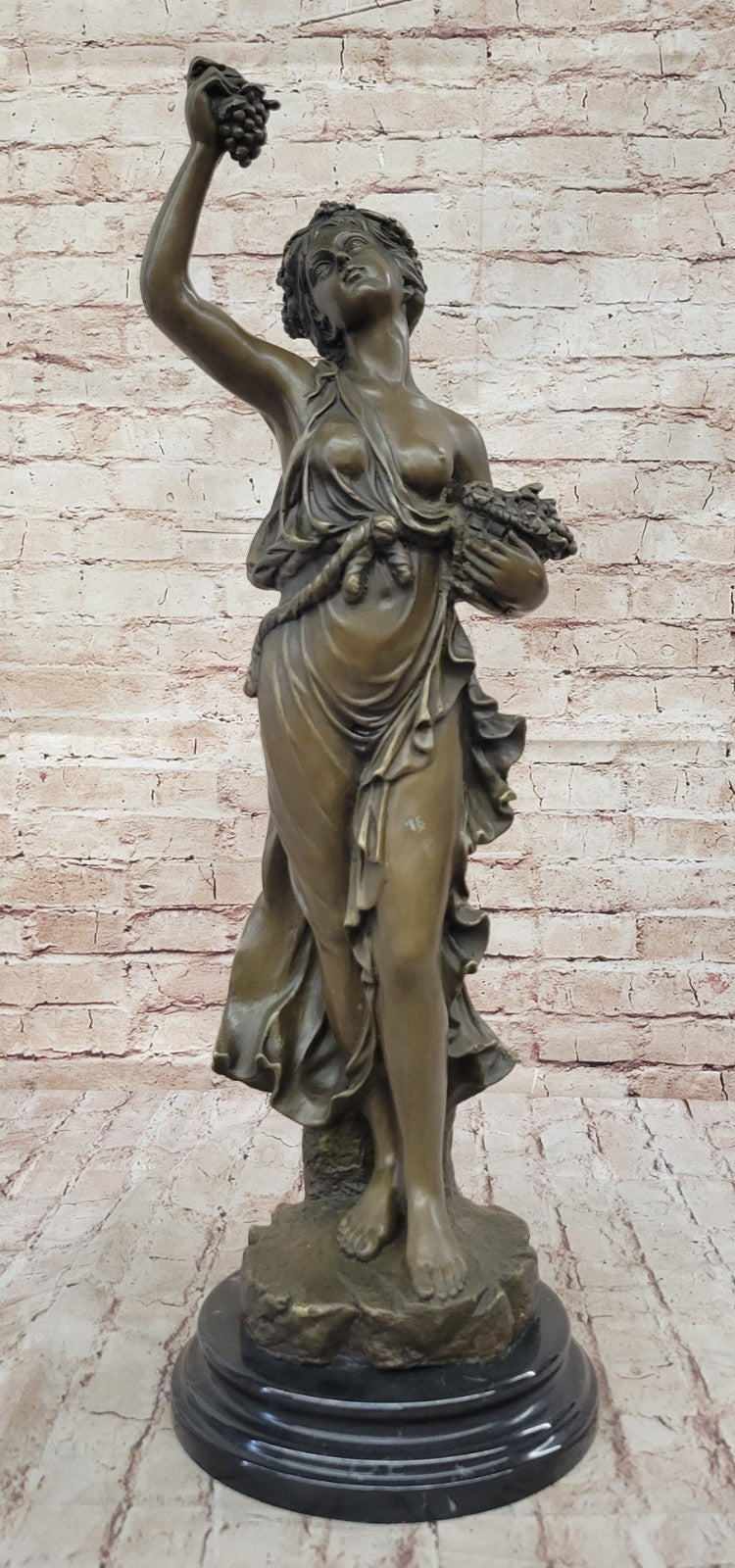 Bronze Original Sexy Hot Cast Fall Autumn Harvest Season French Sculpture Statue