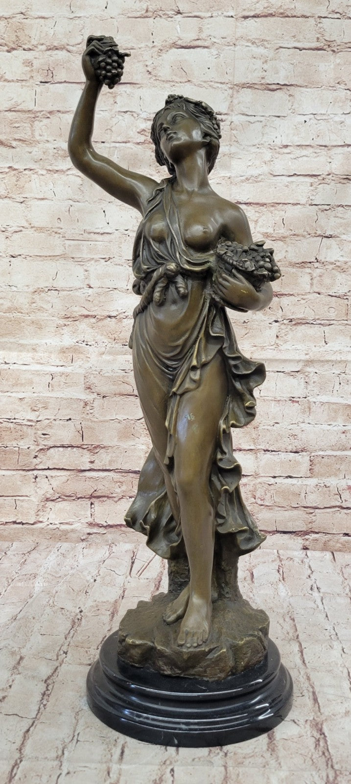 Bronze Original Sexy Hot Cast Fall Autumn Harvest Season French Sculpture Statue