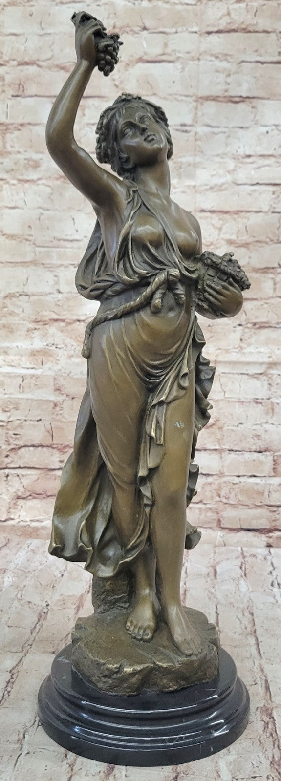 Bronze Original Sexy Hot Cast Fall Autumn Harvest Season French Sculpture Statue