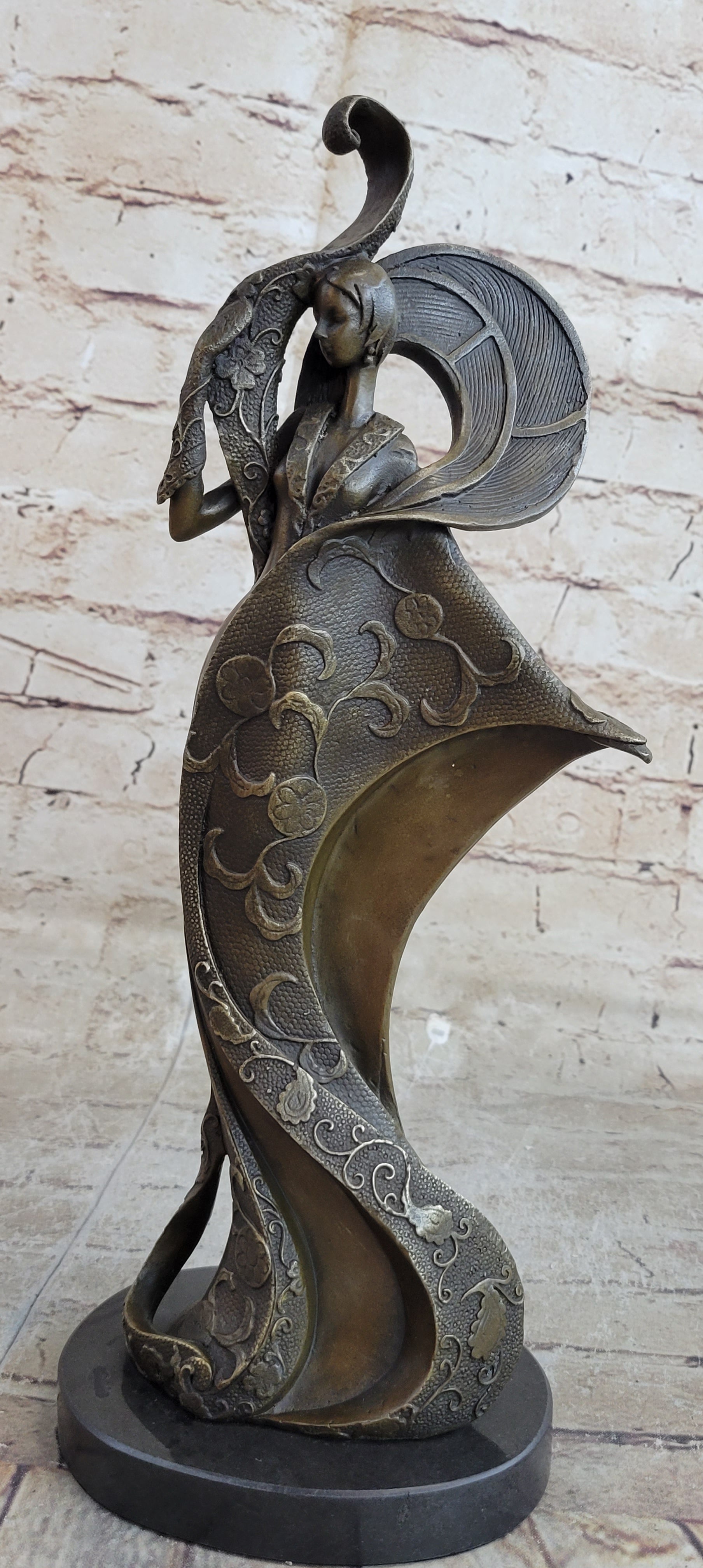 Designer Bronze a 1920 Style Art Nouveau Classy Proper Lady Sculpture Decor Sale