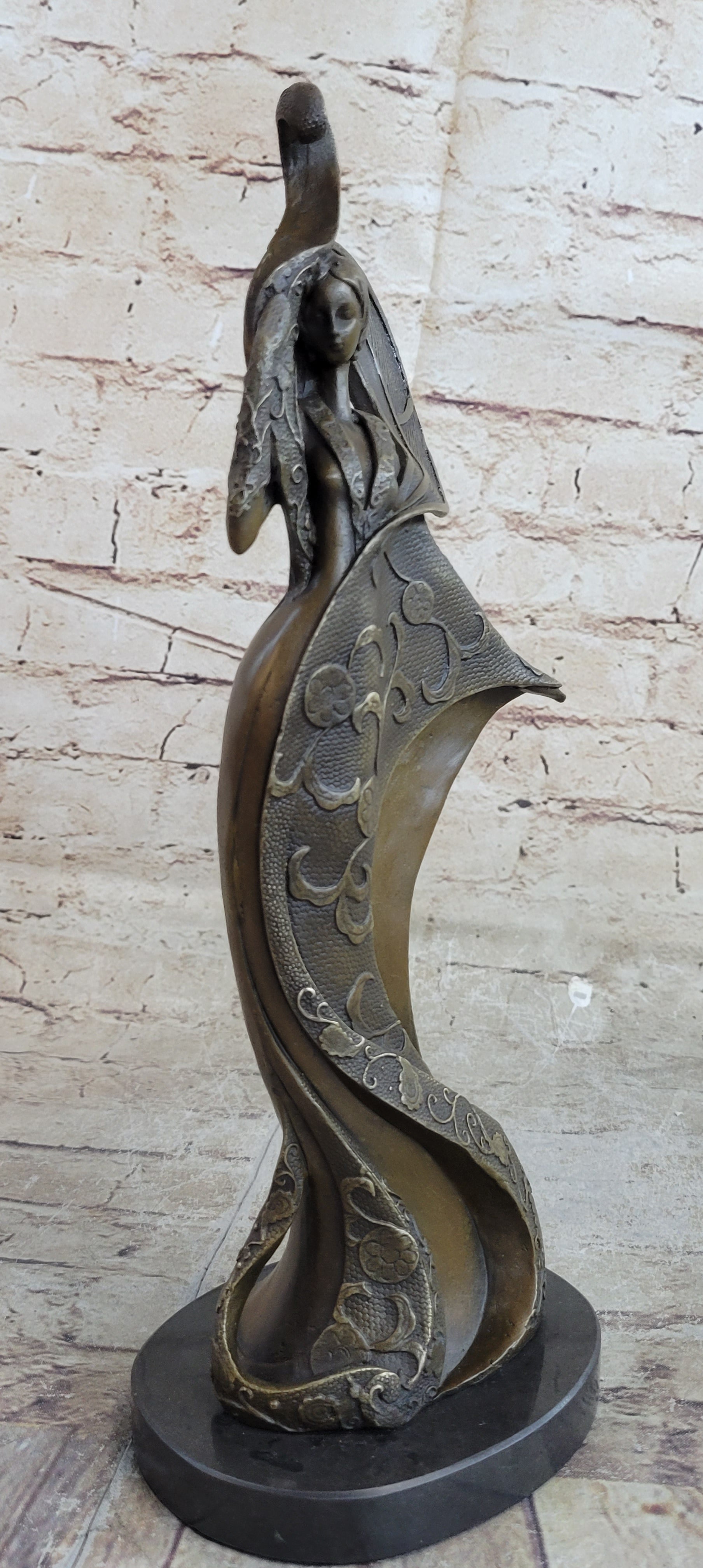 Designer Bronze a 1920 Style Art Nouveau Classy Proper Lady Sculpture Decor Sale